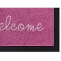 Home affaire Fußmatte »Welcome«, rechteckig, 5 mm Höhe, In und Outdoor geeignet, waschbar, Robust, Pflegeleicht, Eingang, Rutschfest, mit Spruch
