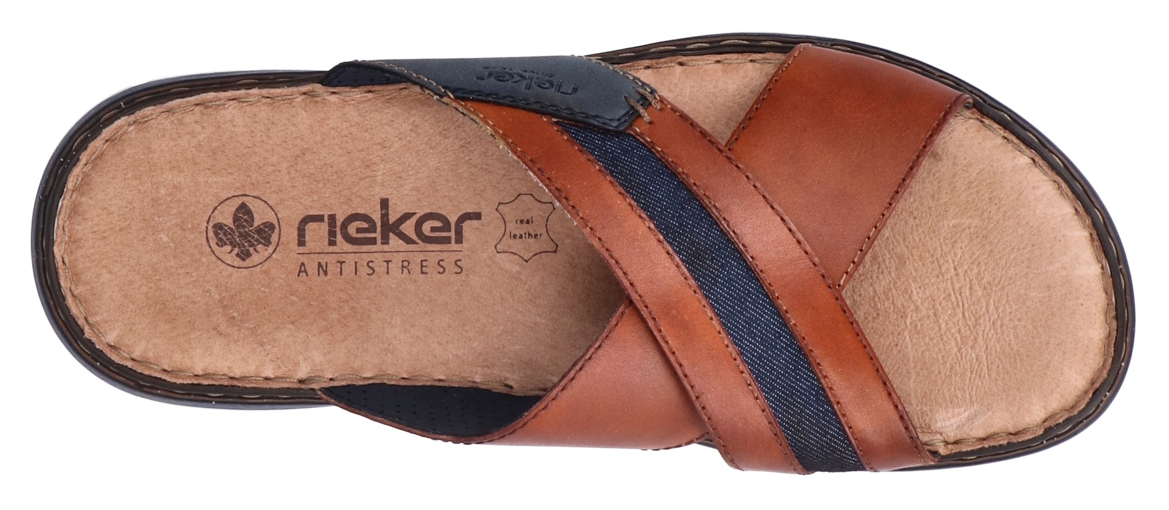 Rieker Pantolette, Sommerschuh, Strandschuh, Hausschuh mit weicher Innensohle