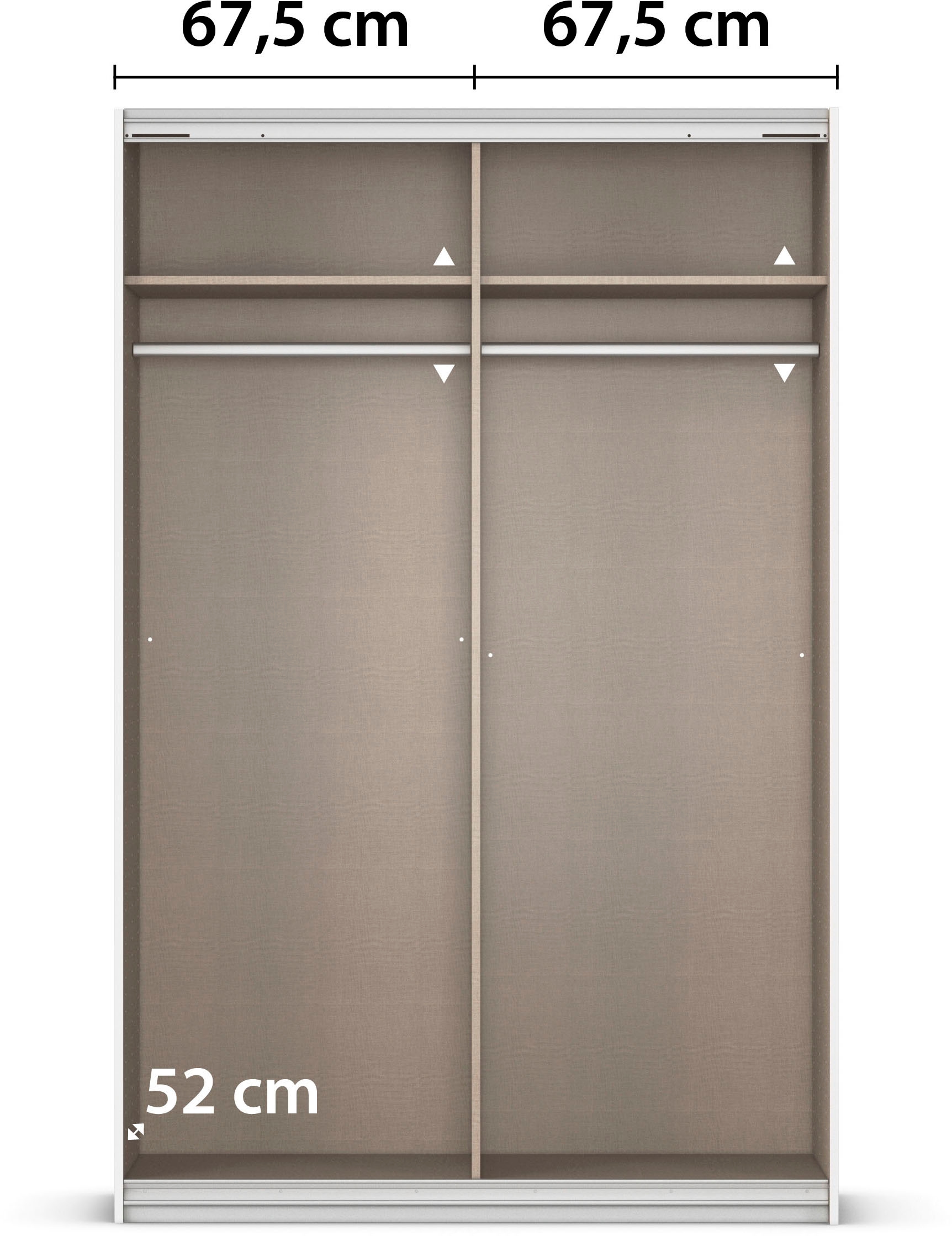 INOSIGN BY RAUCH Schwebetürenschrank »Kleiderschrank Schrank Garderobe Schlafzimmerschrank THANOS«, (in 3 verschiedenen Ausstattungen BASIC/CLASSIC/PREMIUM), Optional mit Spiegel, Metall-Griffleisten alufarben MADE IN GERMANY