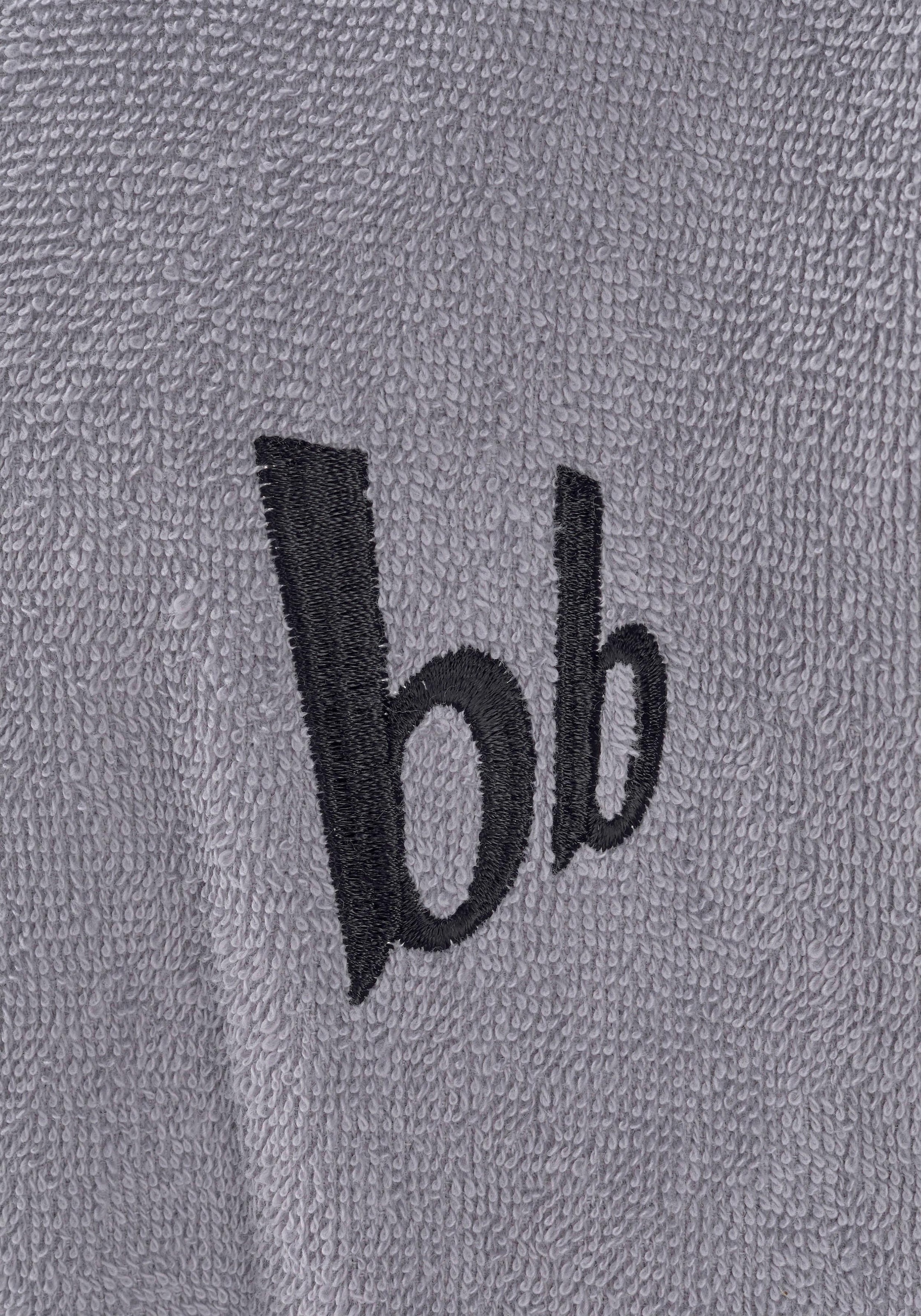 Bruno Banani Herrenbademantel »Roy«, (1 St.), mit farblich abgesetzten Streifen, Bademantel, Baumwolle, S-4XL