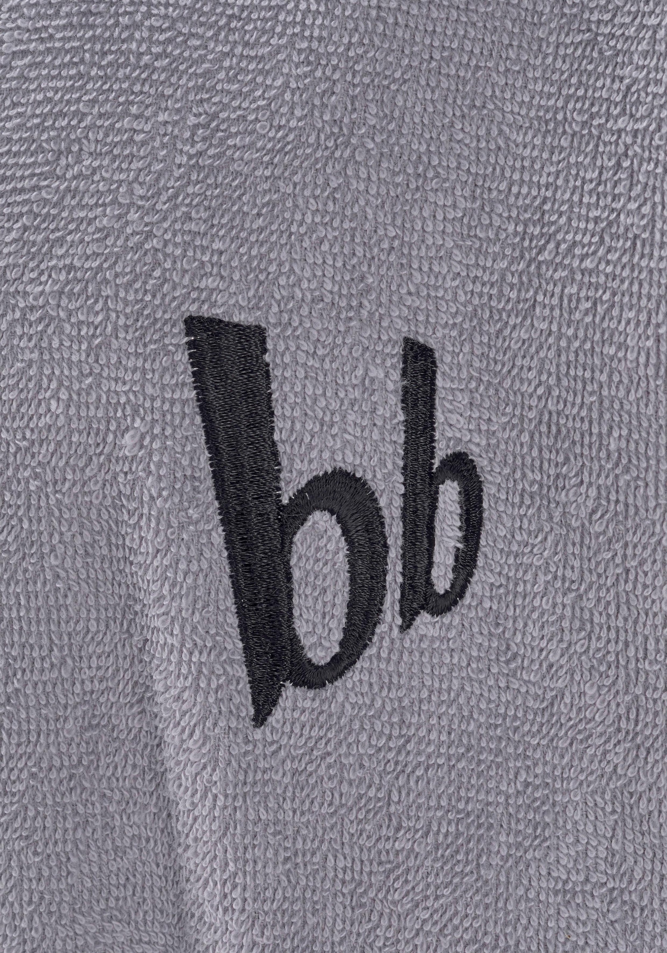 Bruno Banani Herrenbademantel »Roy, ideal für Sauna & Spa, Hotelbademantel, Morgenmantel«, (1 St.), mit farblich abgesetzten Streifen, Bademantel, Baumwolle, S-3XL