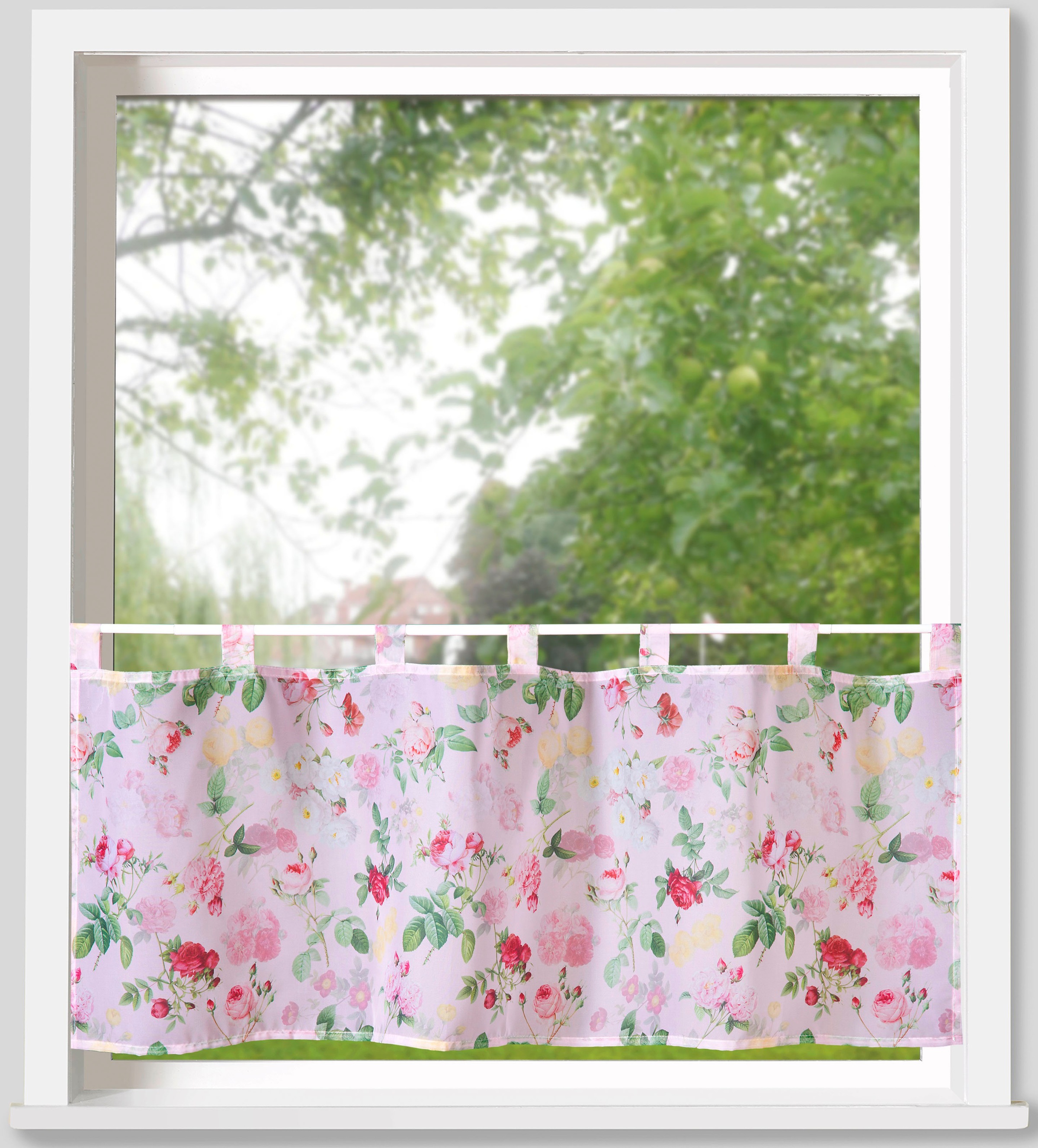 Weckbrodt Scheibengardine »Rosalie«, (1 St.), Bistro, Voile, bedruckt, flor günstig online kaufen