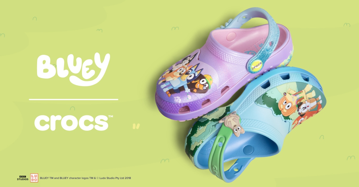 Crocs Clog »Bluey Multi Pink Classic«  Strandschuh, Sommerschuh, Hausschuh mit süßen Tiermotiven
