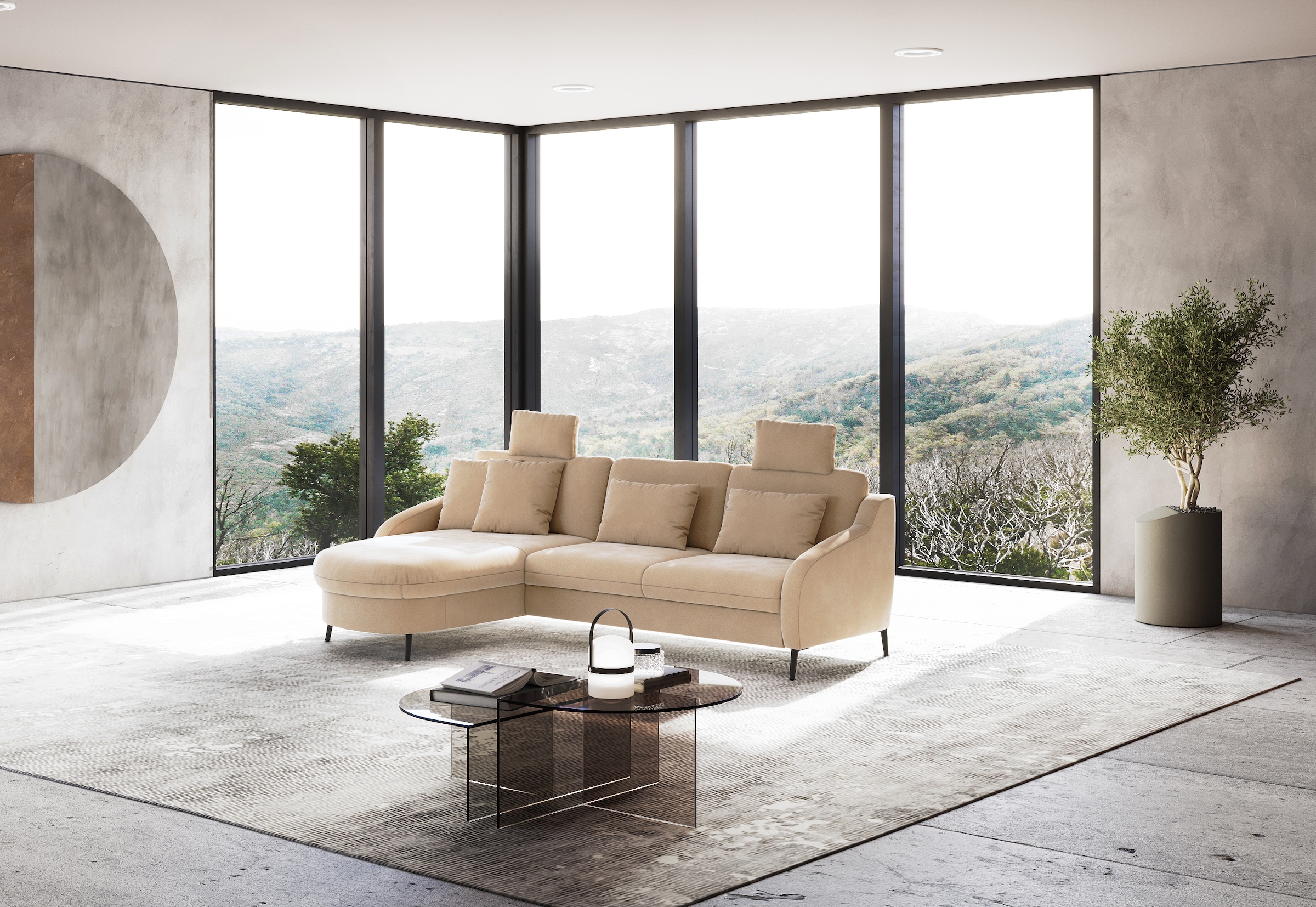 sit&more Ecksofa »Soul L-Form«, wahlweise mit Bettfunktion