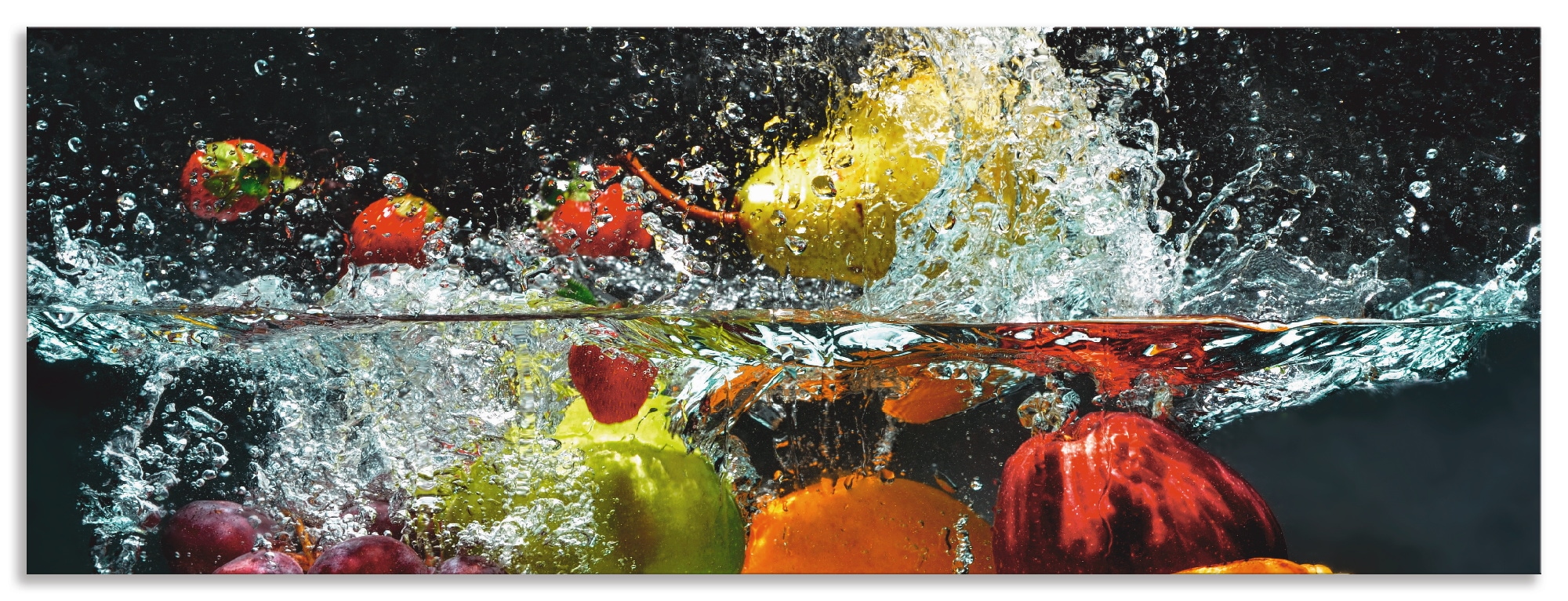 Artland Küchenrückwand "Spritzendes Obst auf dem Wasser", (1 tlg.), Alu Spr günstig online kaufen