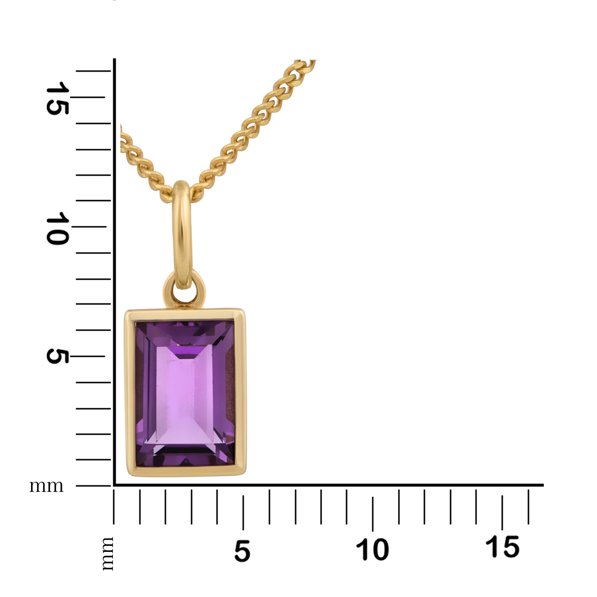 Orolino Kette mit Anhänger »585 Gold mit echtem Amethyst 42/45cm lang«