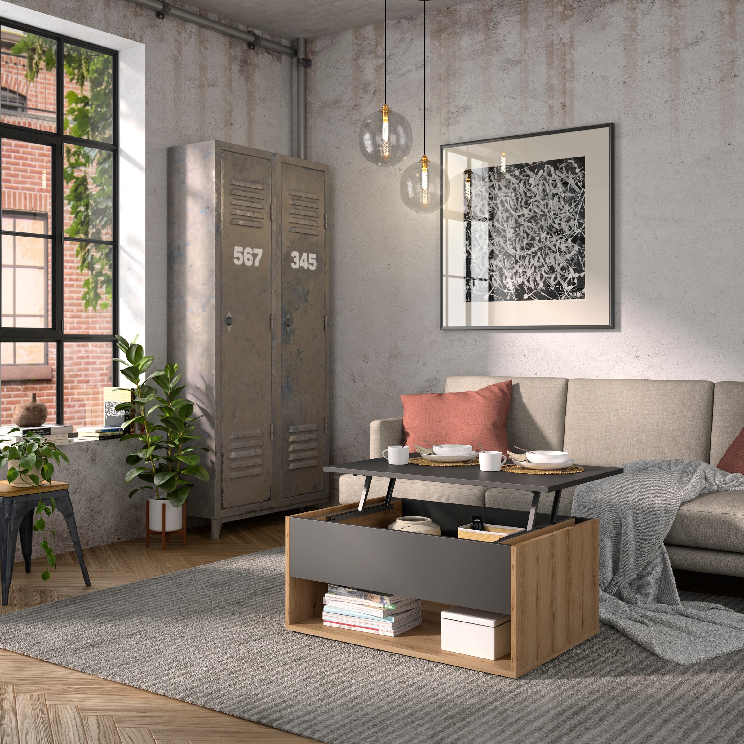 Gami Couchtisch »Urban«, Couchtisch mit hochklappbarer Platte günstig online kaufen