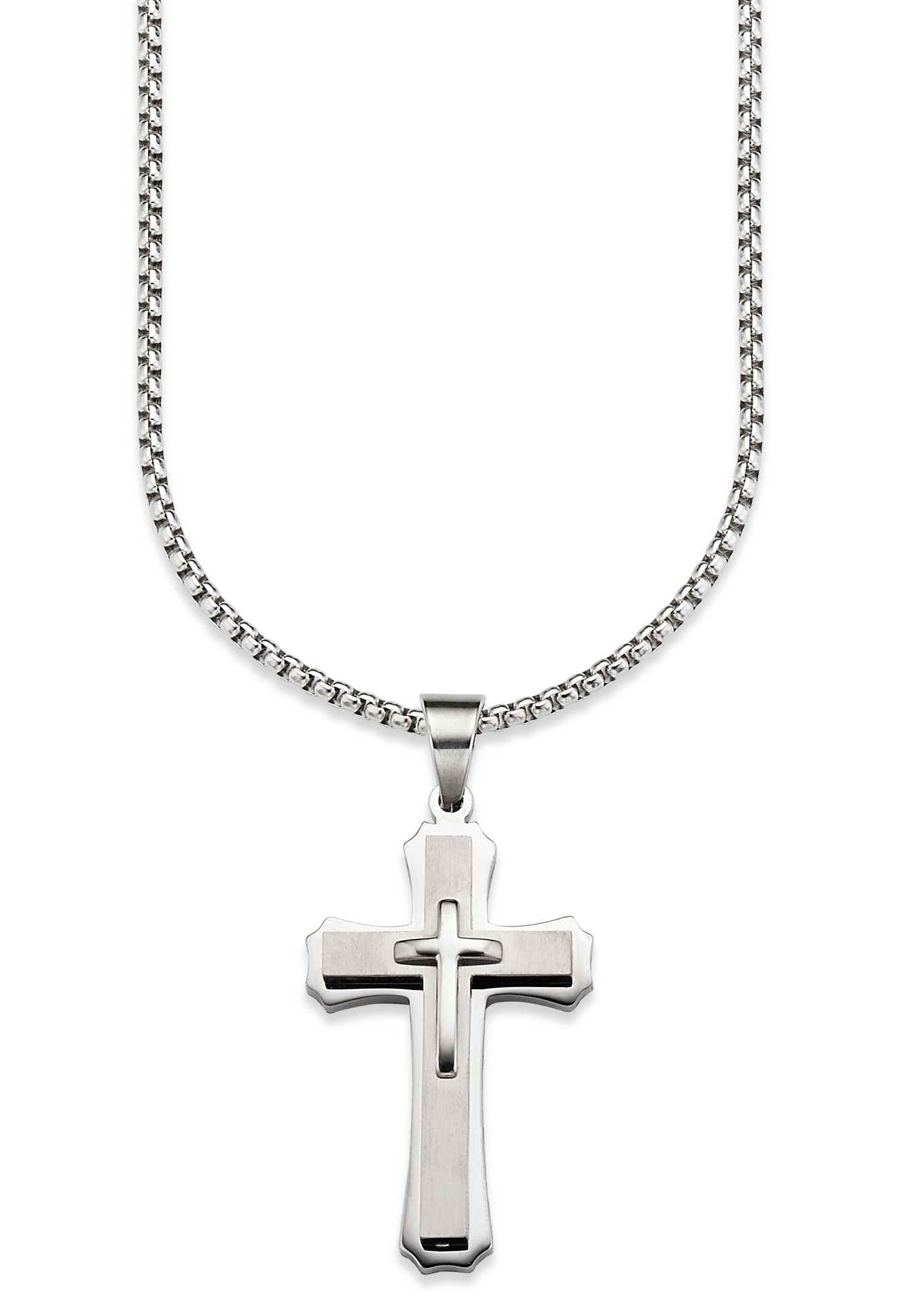 Bruno Banani Kette mit Anhänger »Schmuck Geschenk Halskette Kreuz, Venezianerkette«