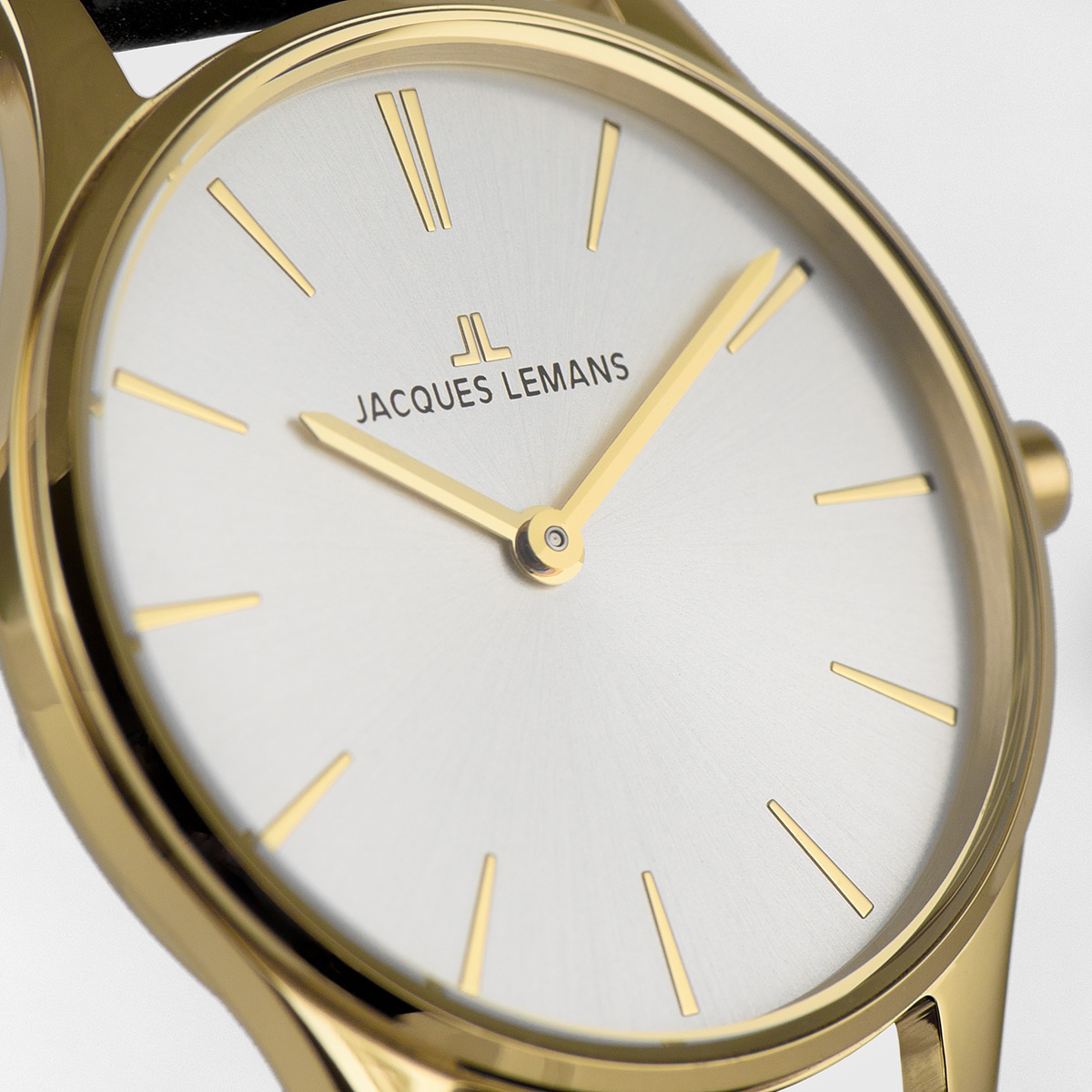Jacques Lemans Quarzuhr »London«, Armbanduhr, Damenuhr, gehärtetes Crystexglas, Lederarmband