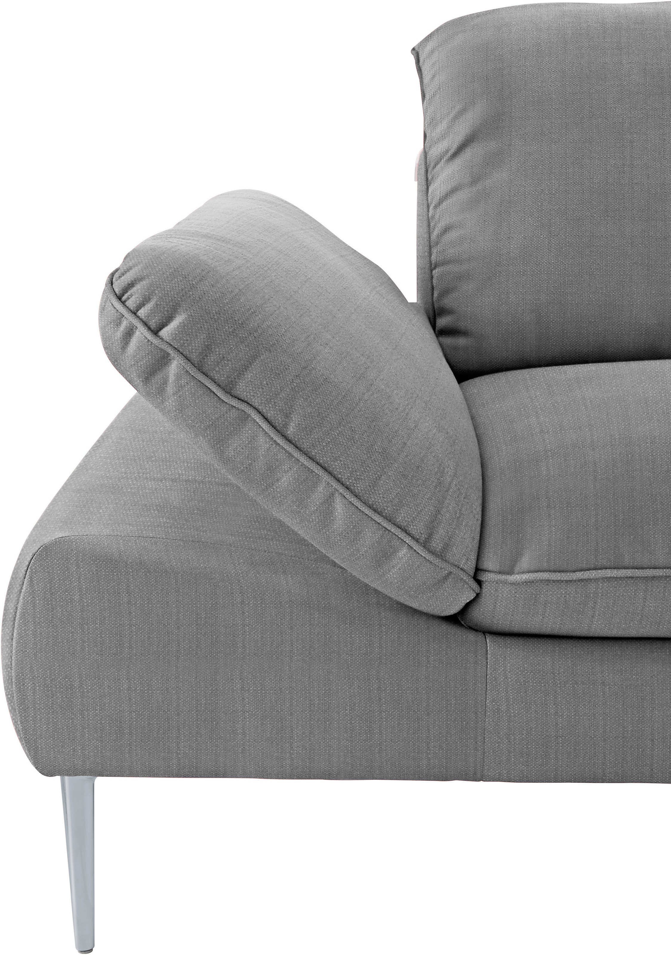 W.SCHILLIG Ecksofa »enjoy&MORE, Designsofa, elegant und bequem, L-Form«, mit Sitztiefenverstellung, Füße silber matt, Breite 310 cm
