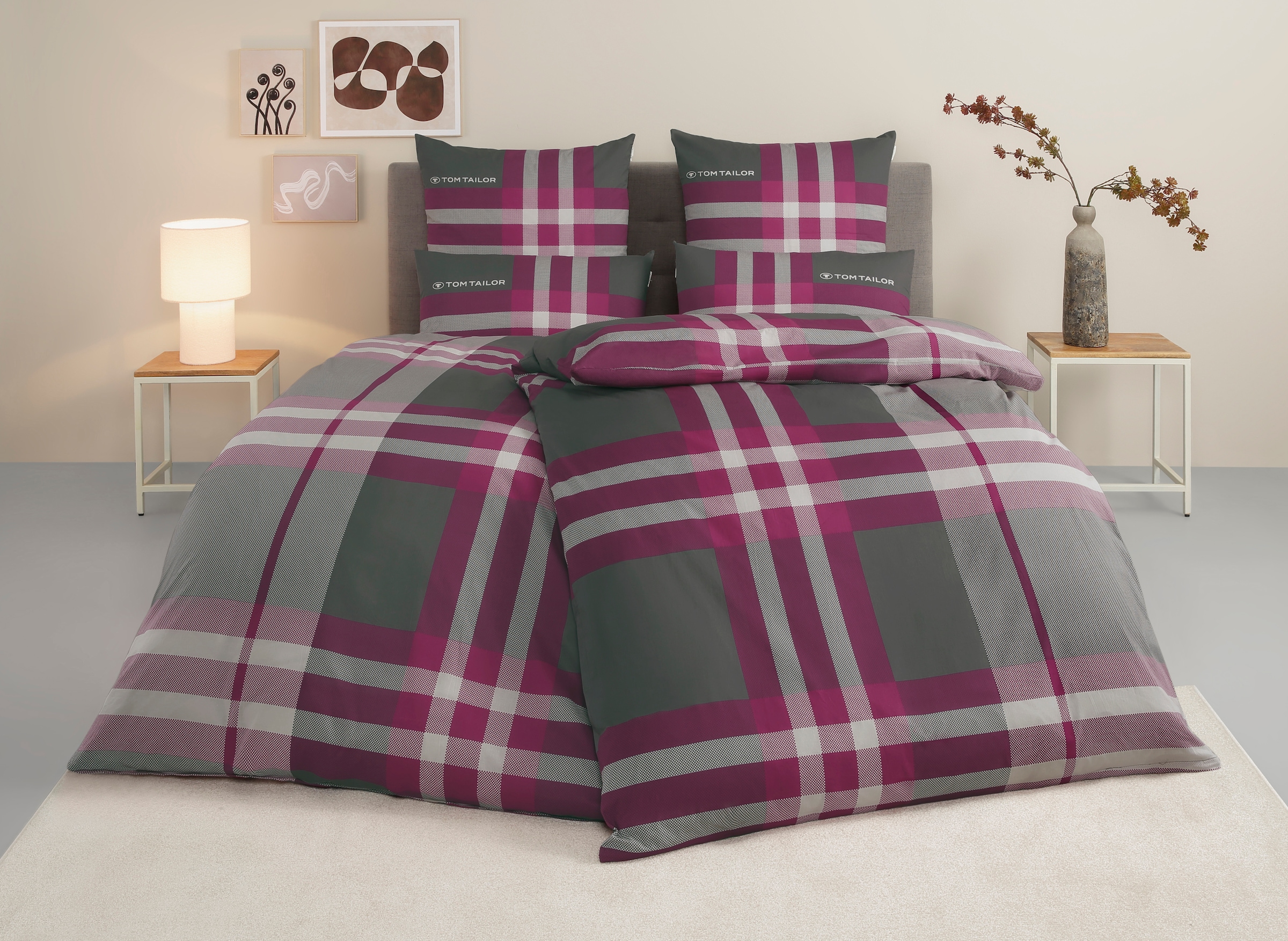 TOM TAILOR HOME Bettwäsche »Nick in Gr. 135x200 oder 155x220 cm«, mit Grati günstig online kaufen