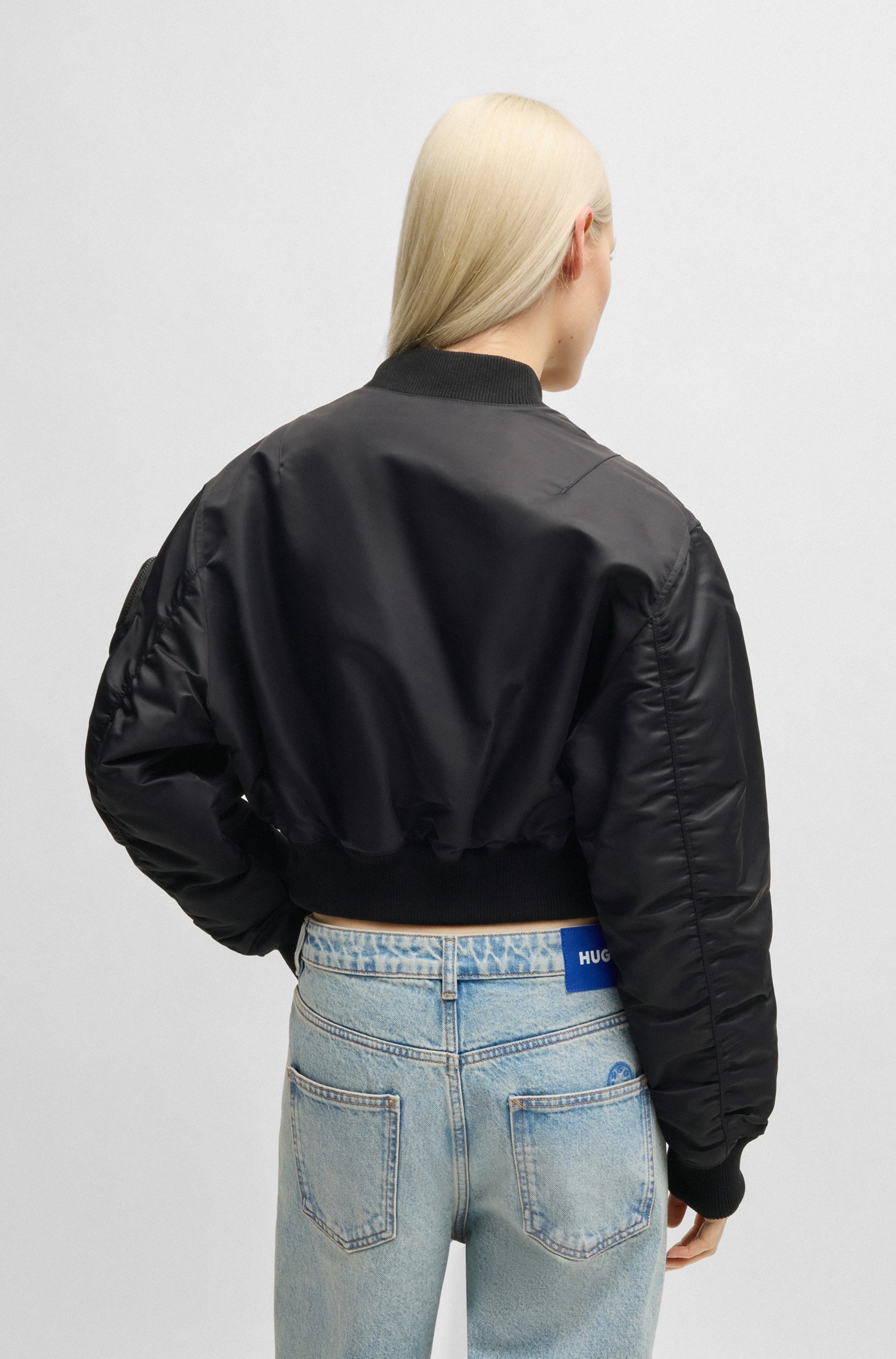 HUGO Blue Bomberjacke »Foraia«, mit aufgesetzter Ärmeltasche, Iconic Streetstyle