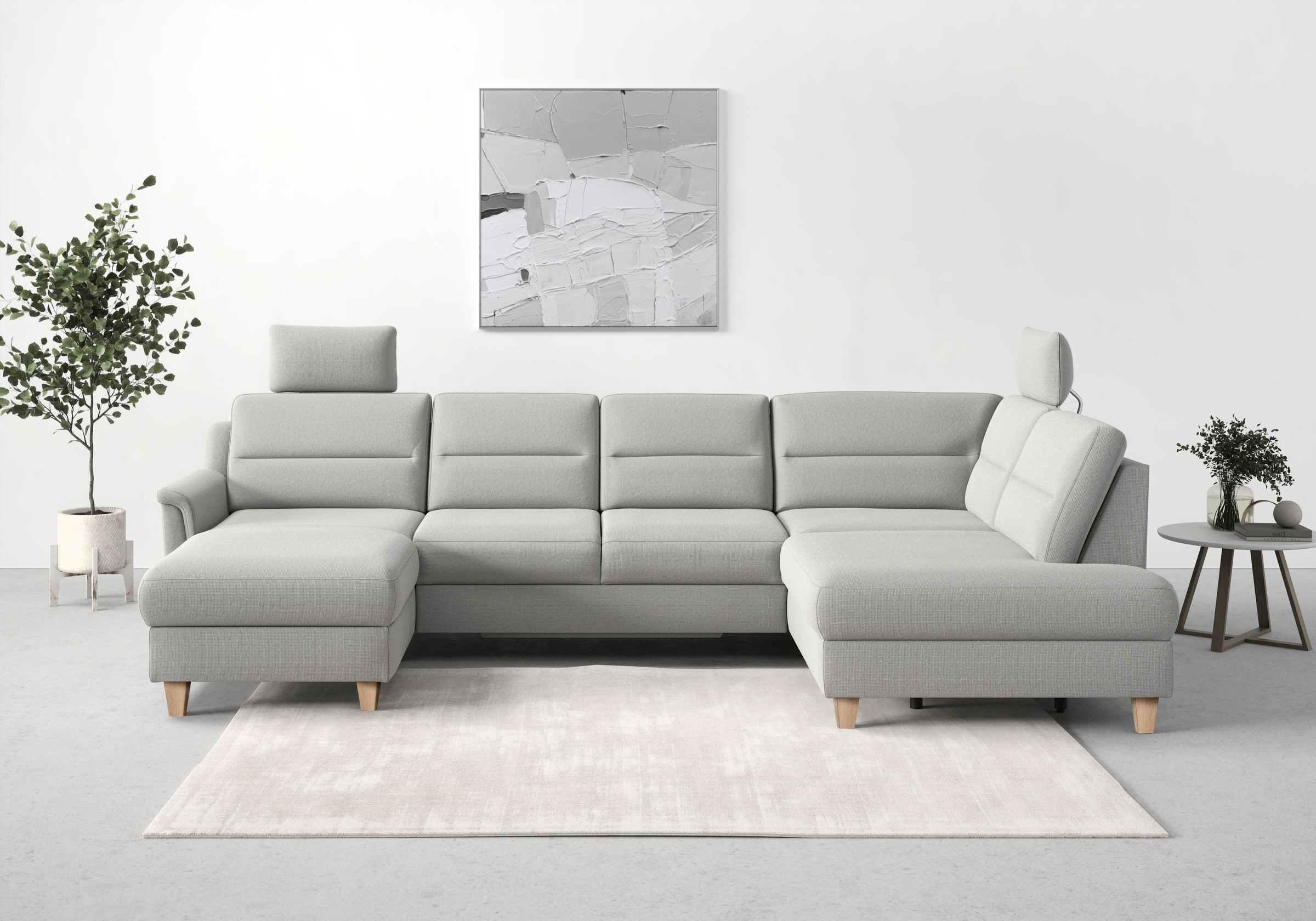 sit&more Wohnlandschaft »Farö U-Form«, inklusive Federkern, wahlweise mit Bettfunktion und Bettkasten