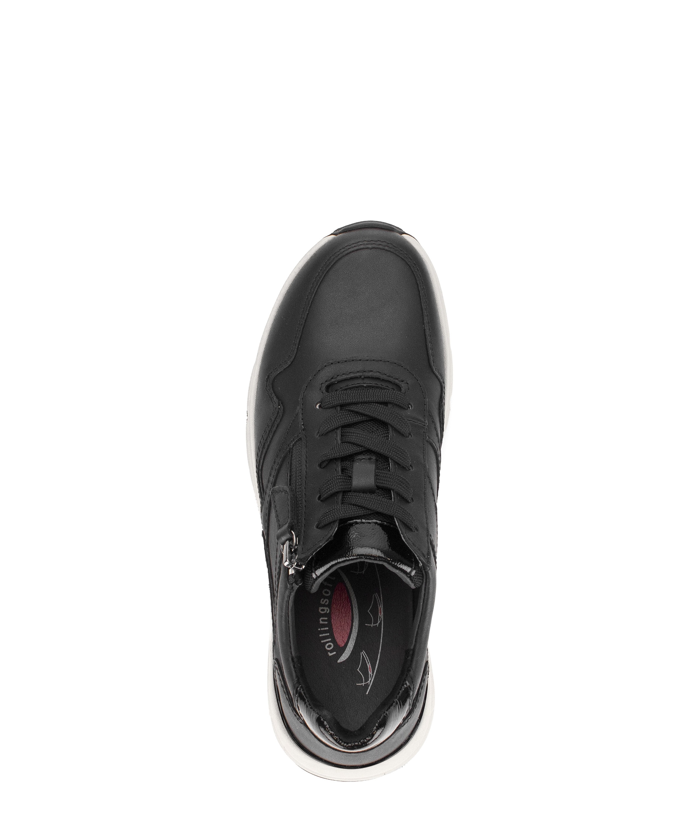 rollingsoft Keilsneaker  Schnürschuh, Halbschuh, Freizeitschuh mit Außenreißverschluss, G-Weite