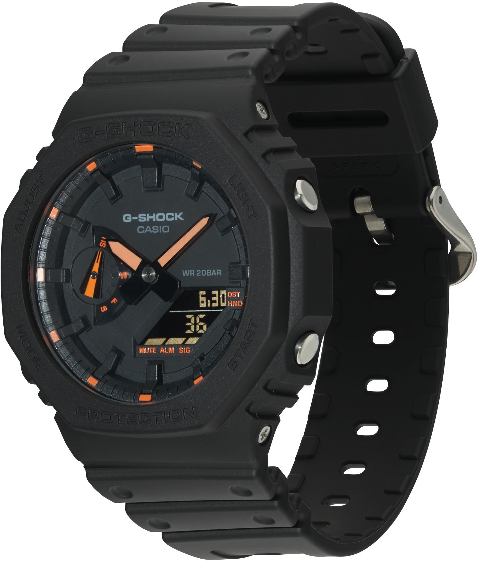 CASIO G-SHOCK Chronograph, Quarzuhr,Armbanduhr,Herrenuhr,digital,bis 20bar wasserd. Resinarmband