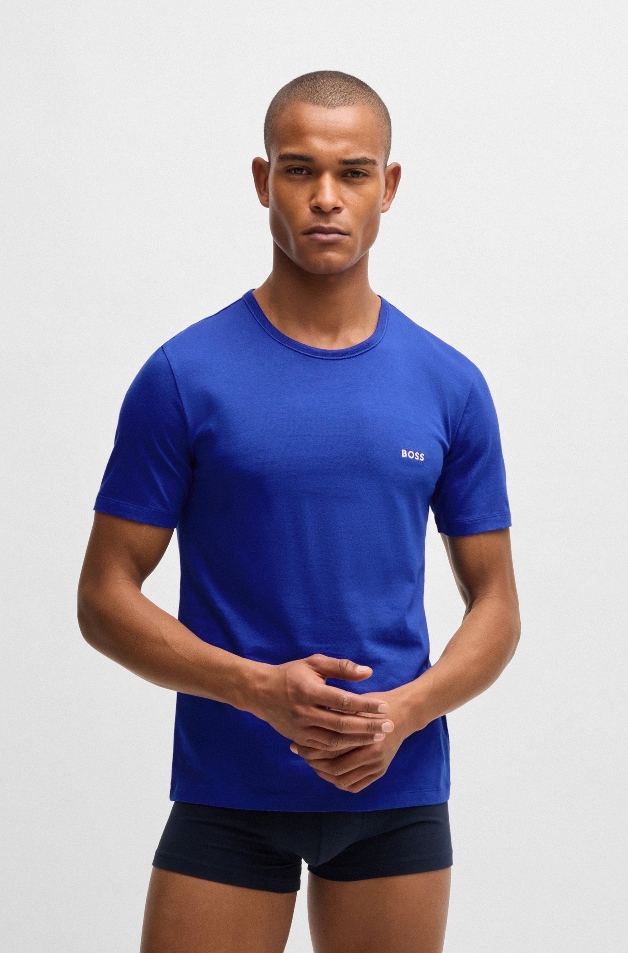 BOSS T-Shirt »TShirtRN 3P Classic«, (Packung, 3 tlg.), mit BOSS Stickerei