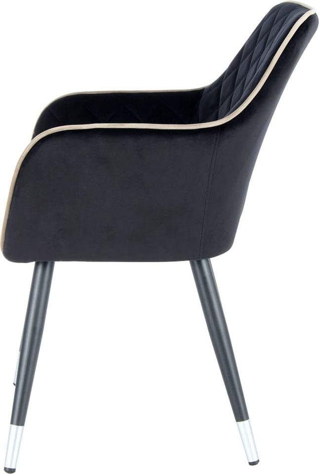 Kayoom Stuhl »Amino 625, stilvoller Design-Stuhl,samtweicher Bezug aus Velvet-Stoff«, 1 St., samtweicher Bezug, elegant, glamourös, elegante Optik