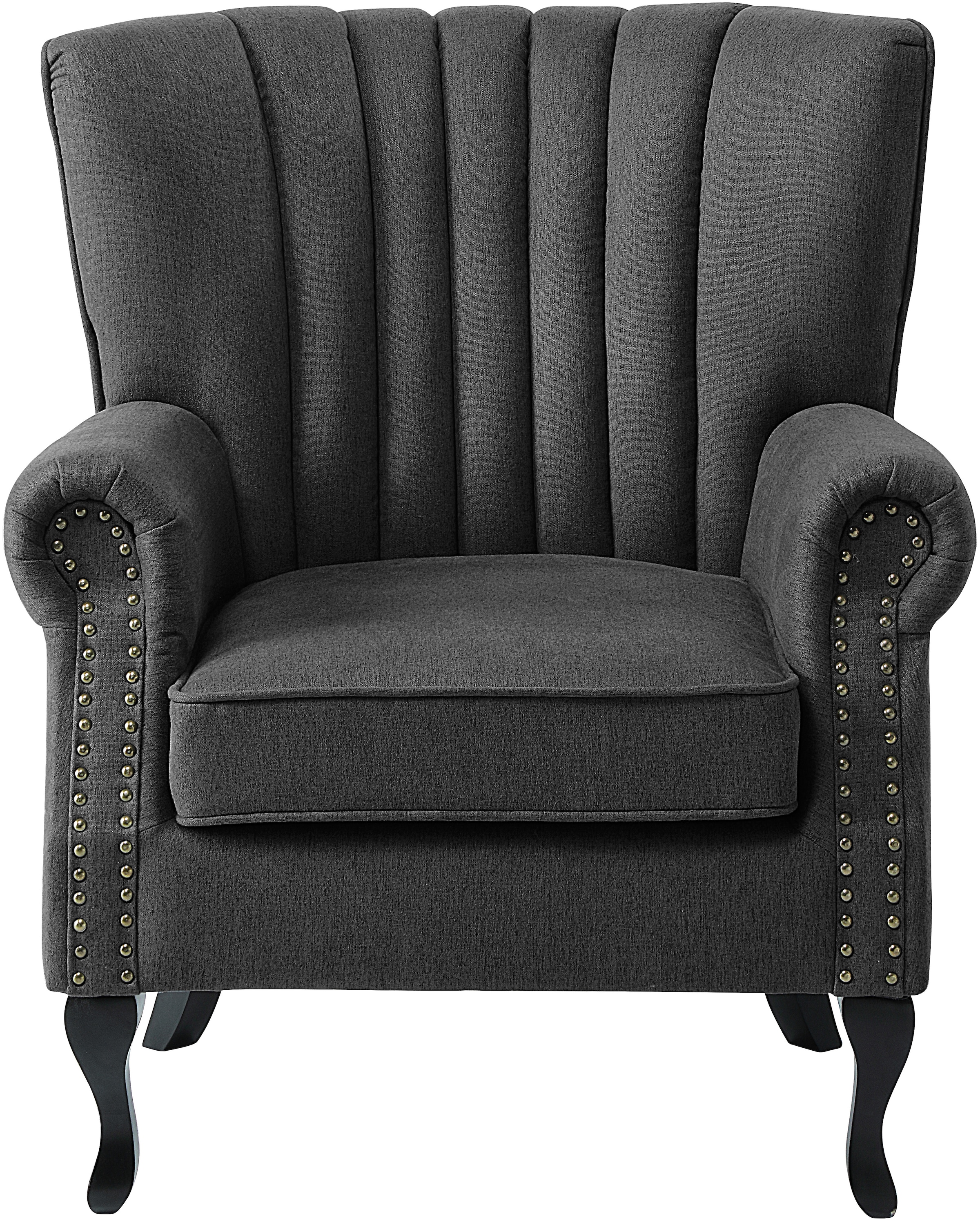 ATLANTIC home collection Sessel »TONI«, modern mit Nieten und hoher Rückenlehne