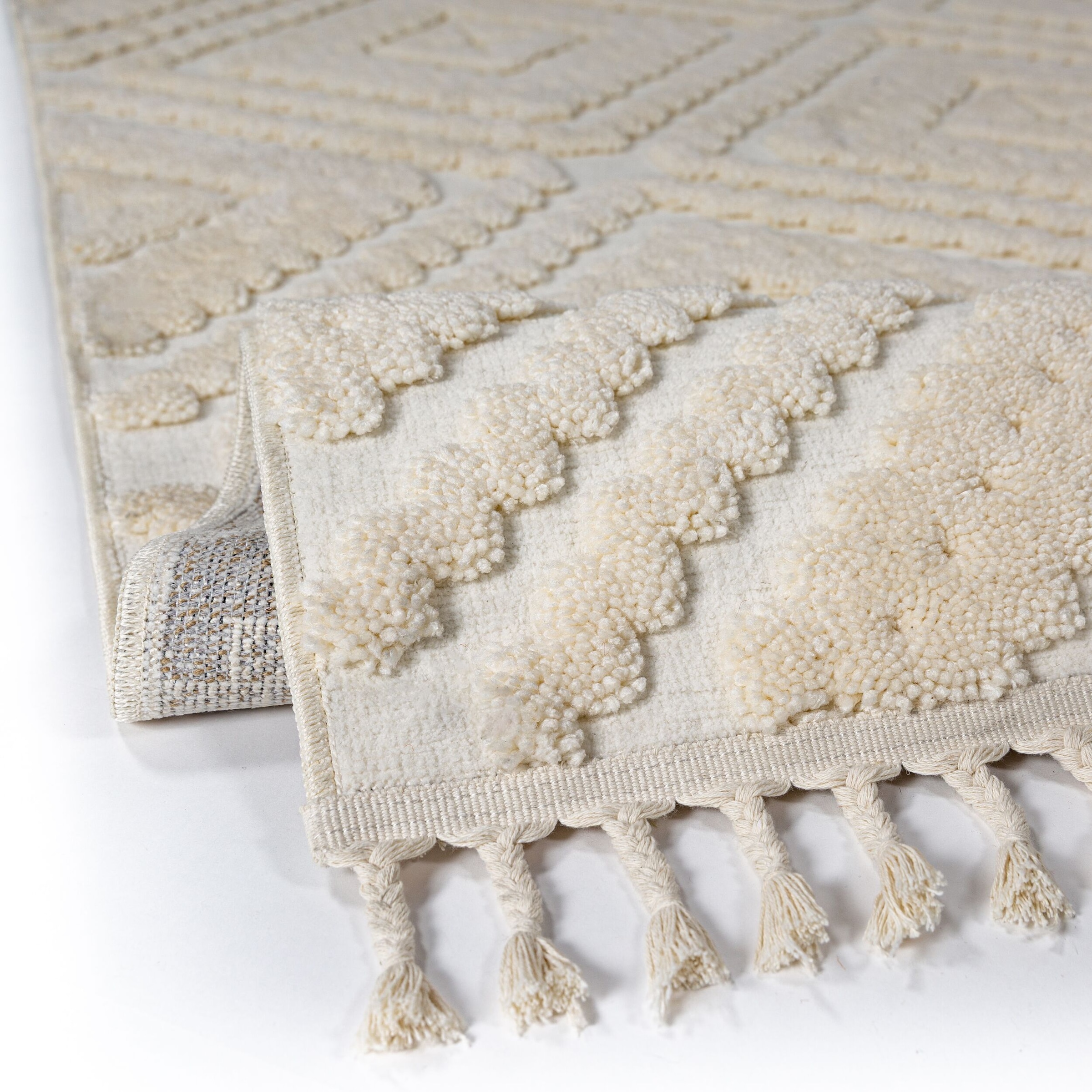 FLAIR RUGS Designteppich »DIOMARA« rechteckig 20 mm Höhe Strukturierte Hoch-Tief-Optik, Boho Stil