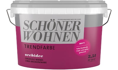 SCHÖNER WOHNEN-Kollektion Wand- und Deckenfarbe »Trendfarbe«, 2,5 Liter, Orchidee,... kaufen