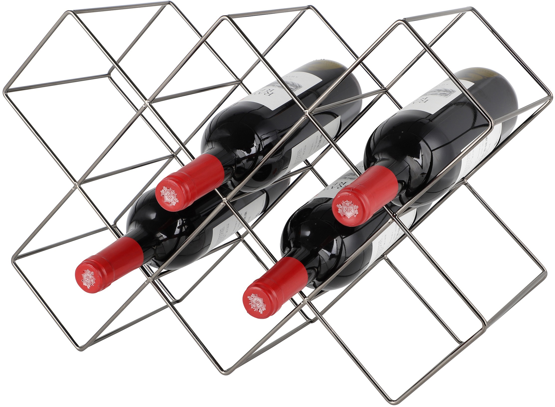 ECHTWERK Weinflaschenhalter, (1 St.), Weinregal aus Eisen, für bis zu 8 Flaschen, stabil, 46 x 31 x 16,6 cm