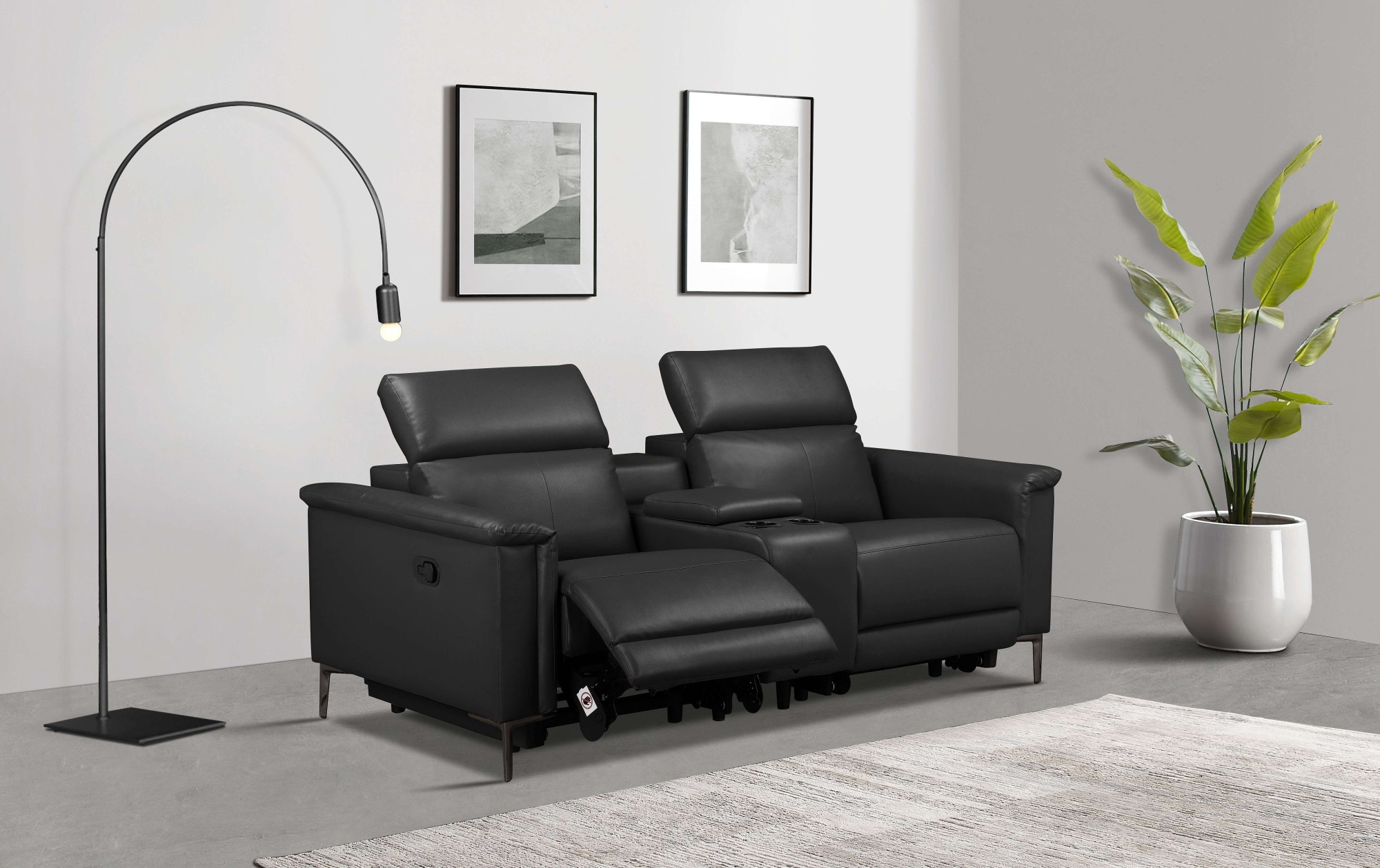 Places of Style 2-Sitzer »Lund, 2er-Kinosofa, TV-Sessel, Multimedia-Sofa, U günstig online kaufen