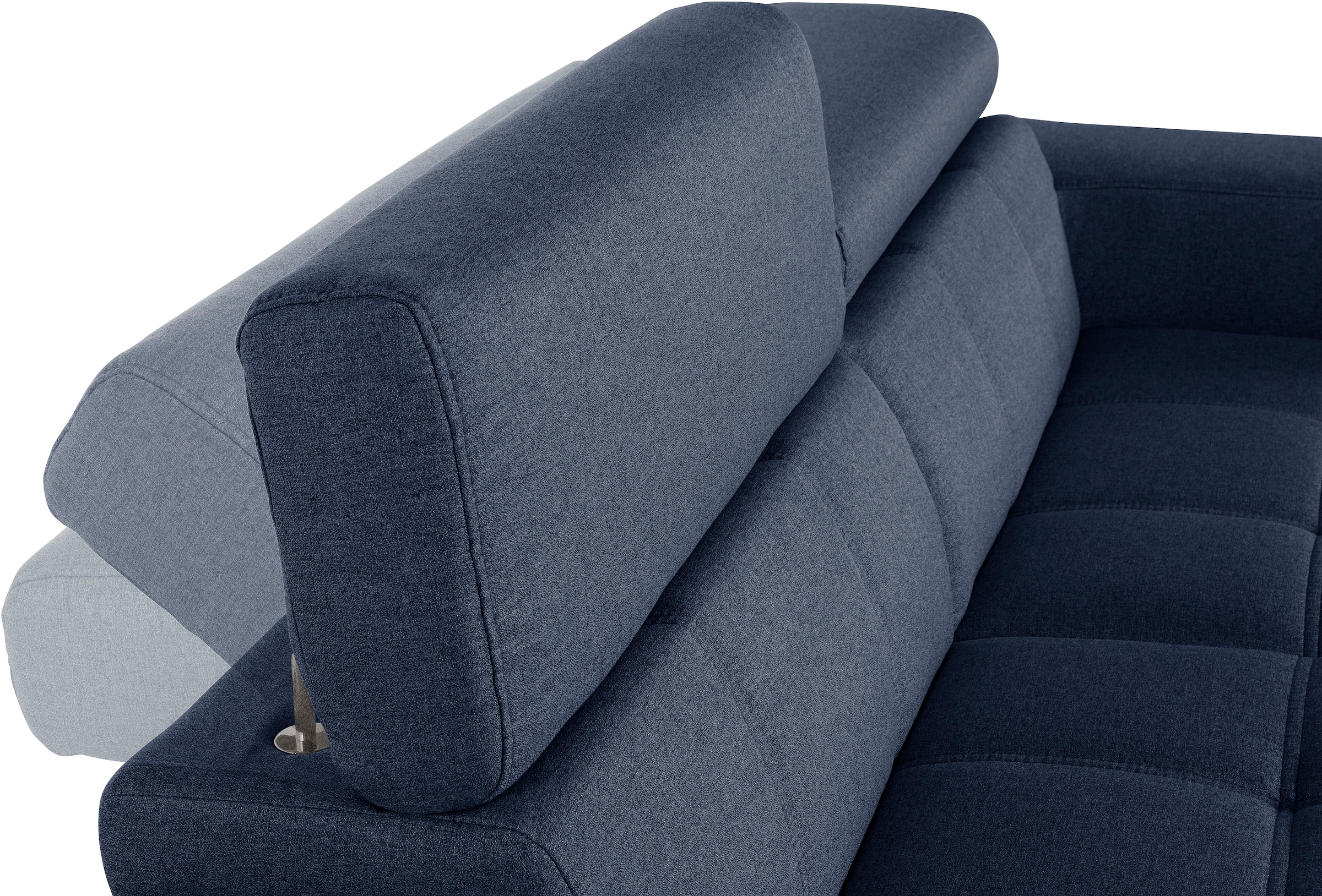 DOMO collection 2-Sitzer »Cunelli zeitlos und elegant, moderne Sitznähte als Designelement,«, wahlweise mit 6-fach verstellbaren Kopfteilen, fester Sitzkomfort