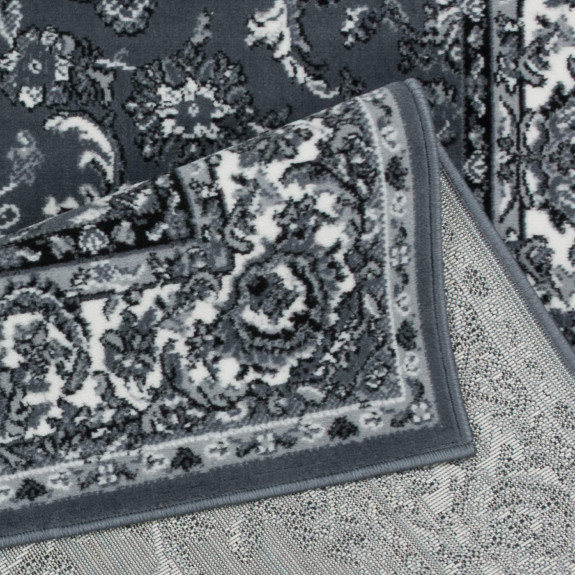 OTTO home Teppich »Ezzo, mit Bordüre, Made in Belgium«, rechteckig, 7 mm Höhe, Orient-Optik, mit Bordüre, Teppich, Kurzflor, Weich, Wohnzimmer