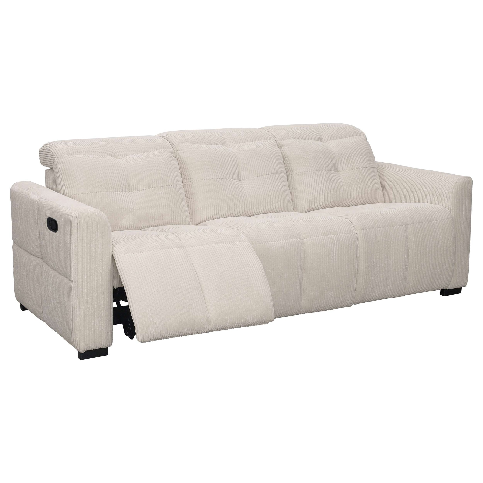 OTTO home 3-Sitzer »CAARLA Cord, Sofa, 224 cm, man. oder elektr. Relaxfunktion (USB-A/C)« mit USB-A und USB-C bei elektrischer Ausführung, Kopfteilverstellung
