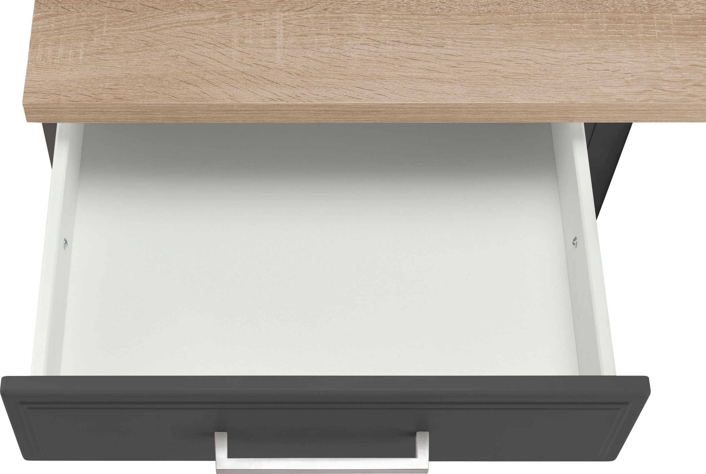 HELD MÖBEL Küchenzeile »Stockholm«, Breite 310 cm, mit hochwertigen MDF Fronten im Landhaus-Stil