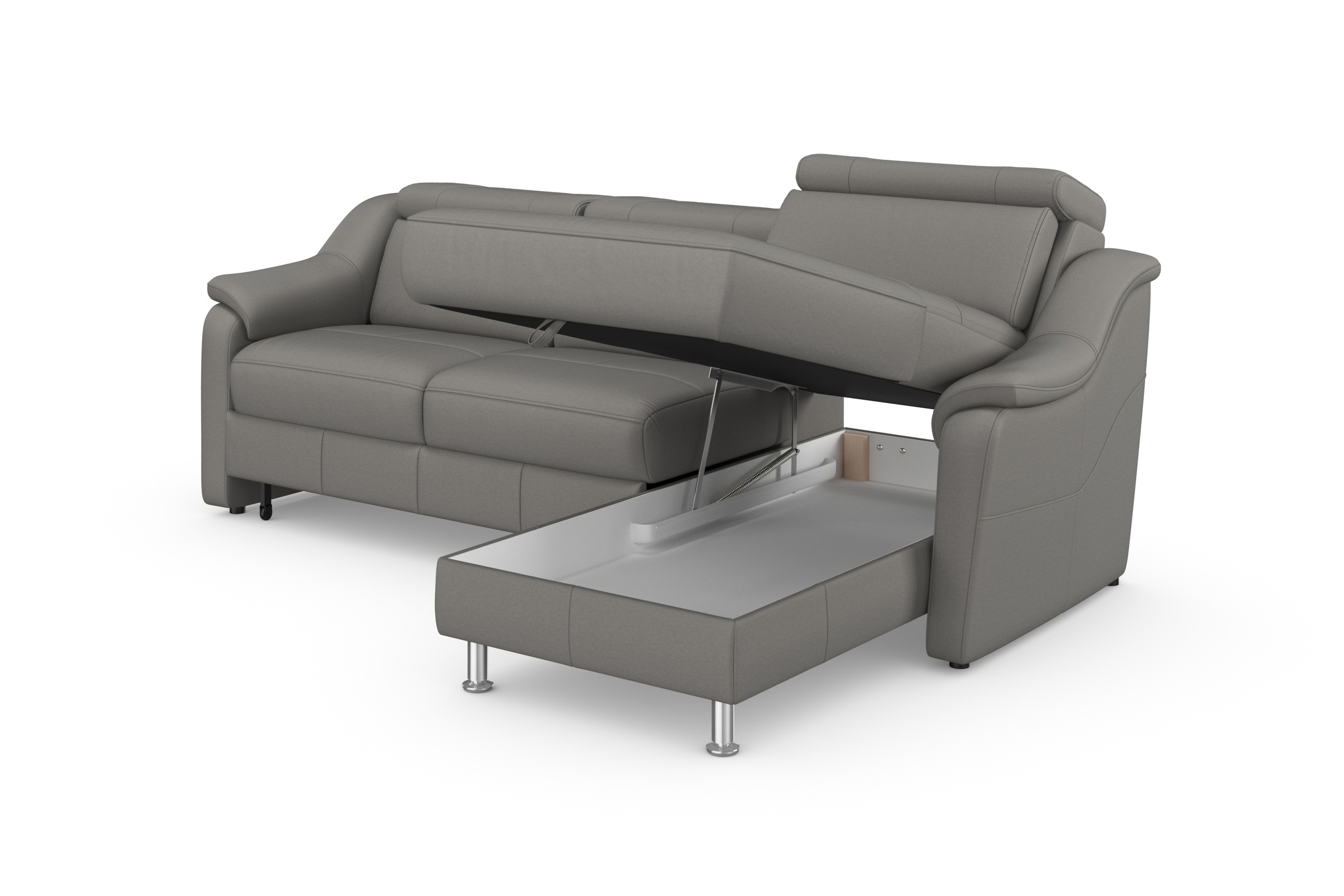 sit&more Ecksofa »Freetown L-Form«, inklusive Kopfteilverstellung und komfortablem Federkern