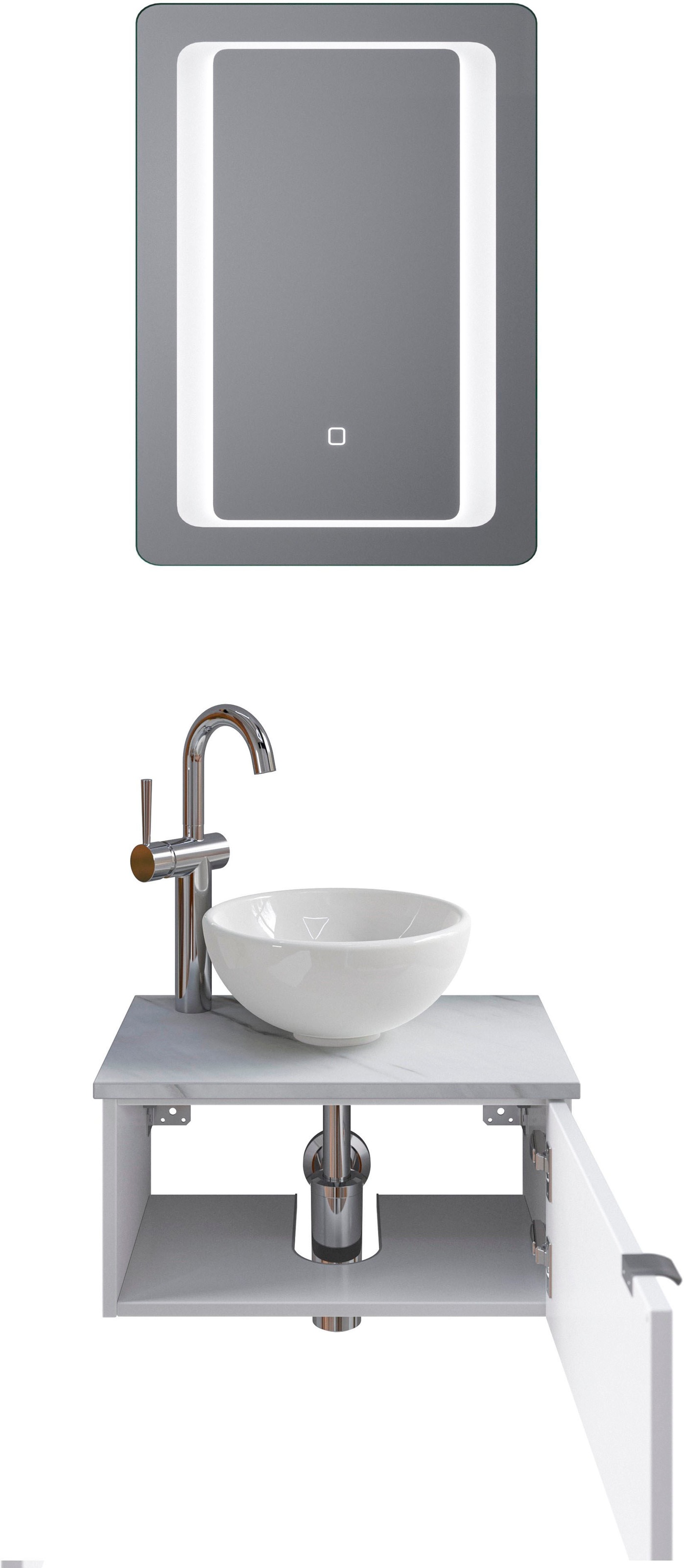 Saphir Badmöbel-Set »Serie 6915« 4 Stk. tlg. Gäste-Bad, 51 cm breit, mit LE günstig online kaufen