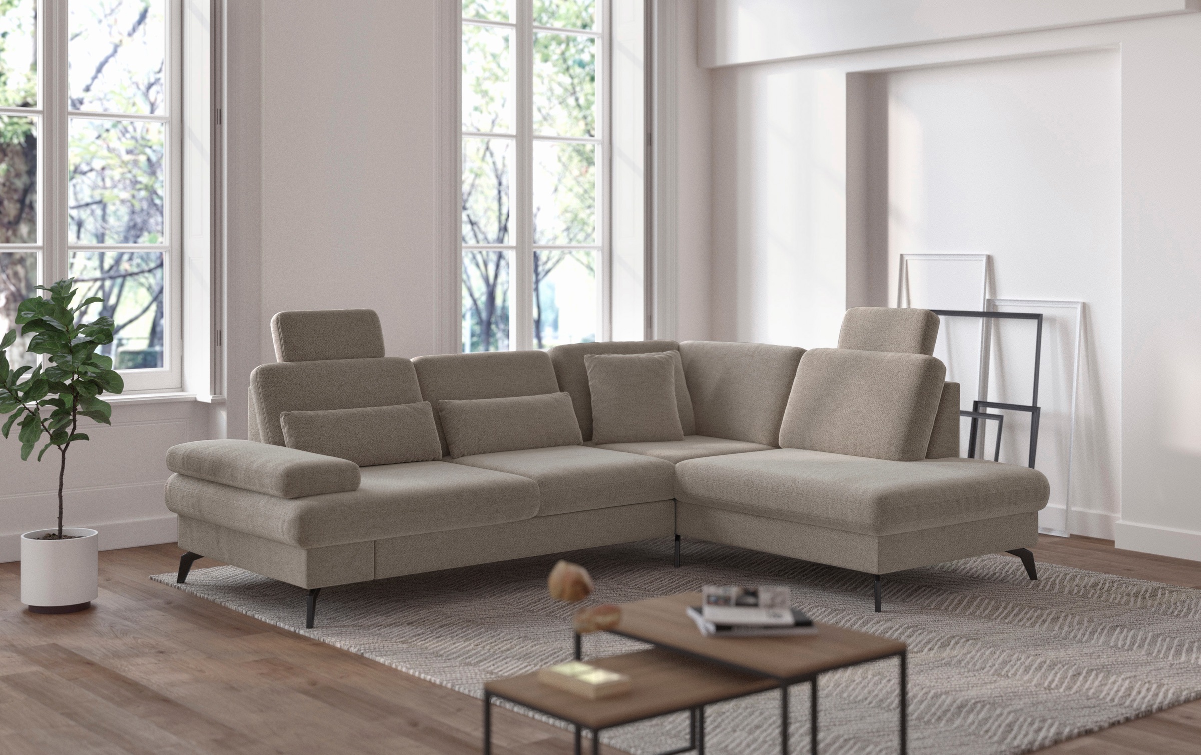 sit&more "Morris L-Form, inkl. Sitztiefenverstellung" wahlweise mit Armteil günstig online kaufen