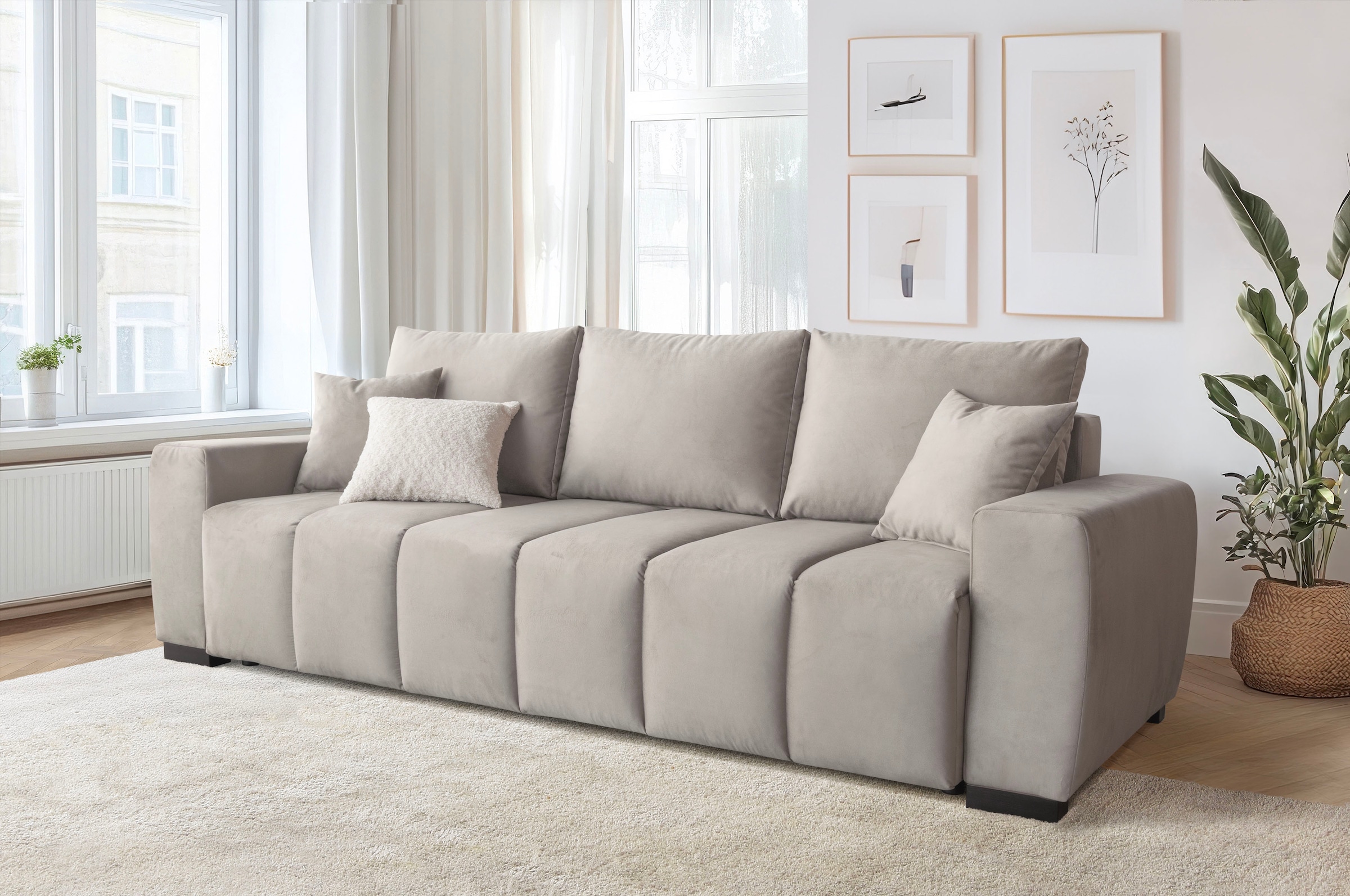 Home affaire Schlafsofa »Bello« mit Bettfunktion, Bettkasten, Frei im Raum günstig online kaufen