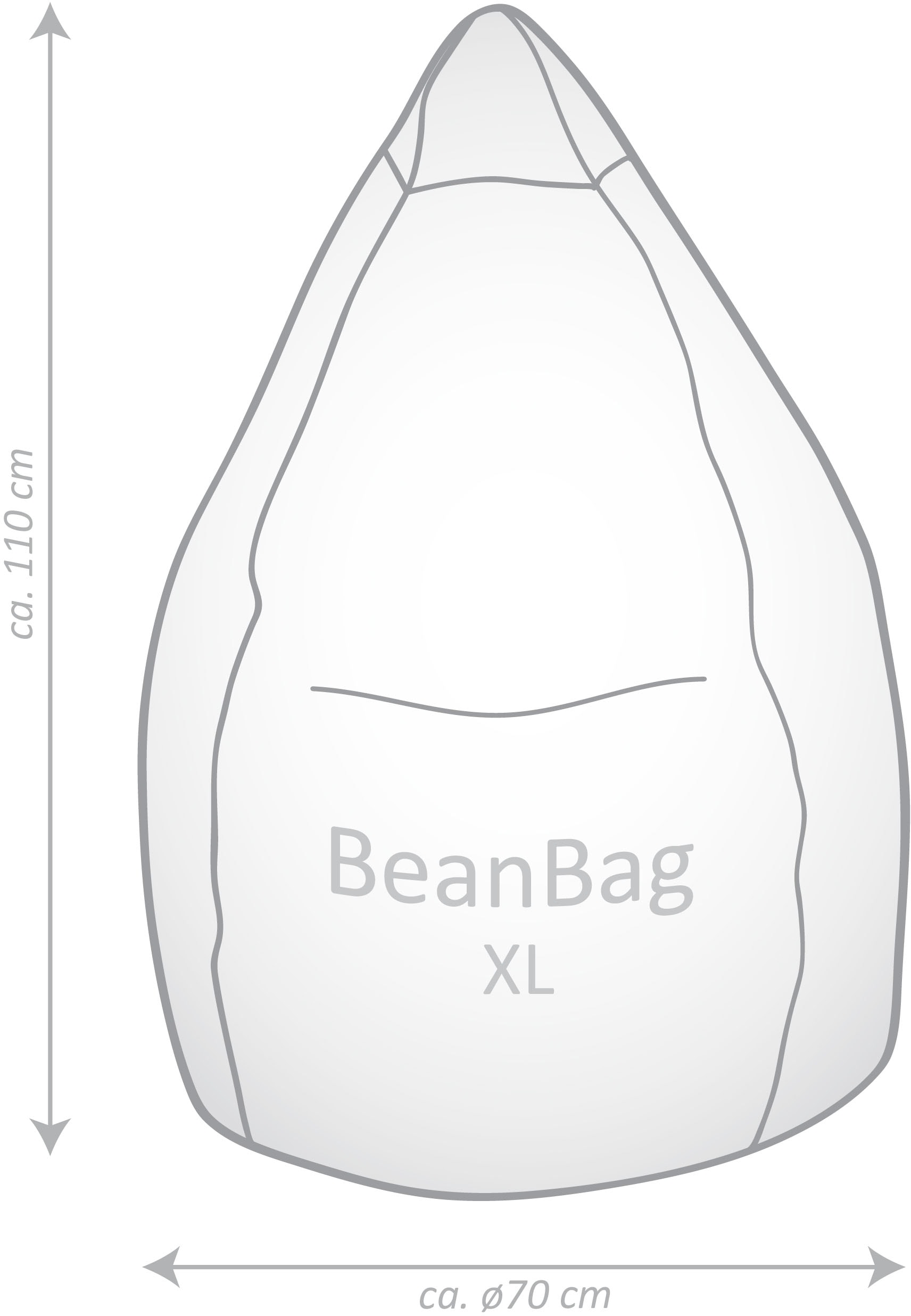 Magma Heimtex Sitzsack »BeanBag KICKER XL«, (1 St.)