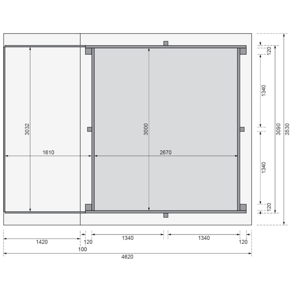 Karibu Rechteckpool »Holzpool Milano A«