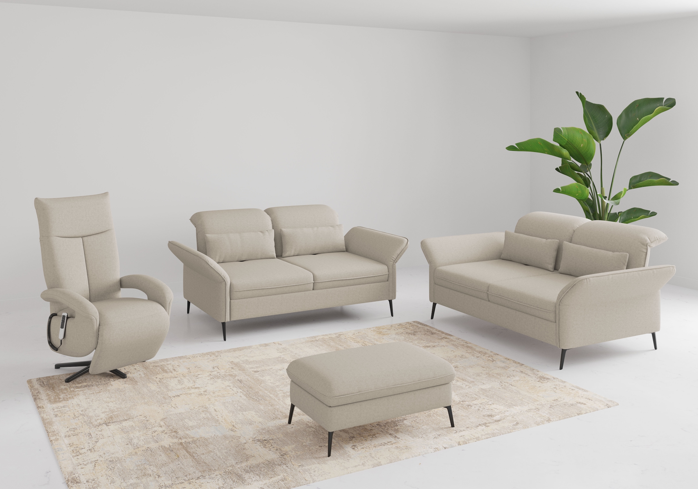 sit&more 2,5-Sitzer »Emely, inkl. Sitztiefenverstellung« wahlweise mit Bettfunktion, Kopf- & Armteilverstellung