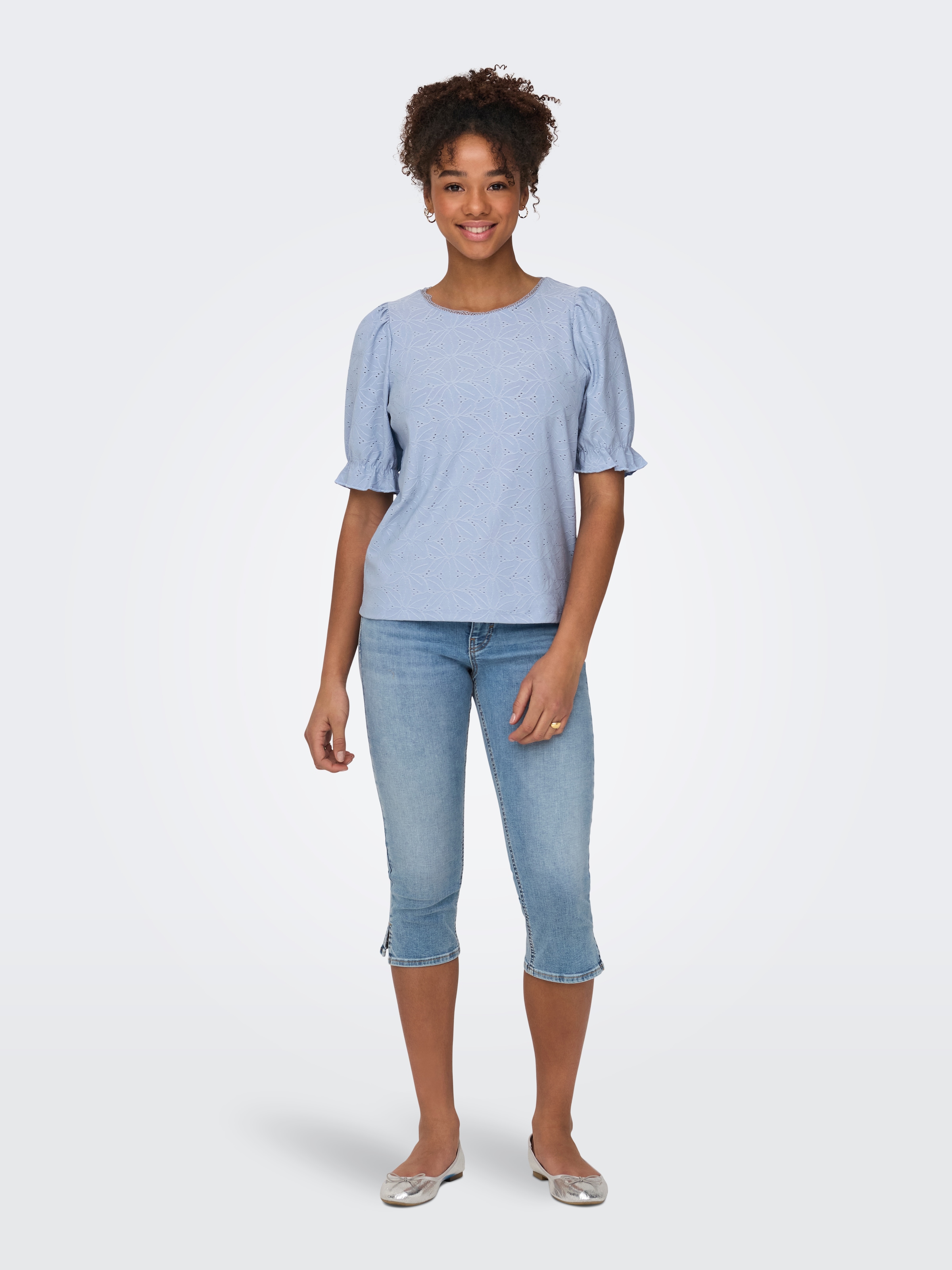 ONLY Kurzarmshirt »ONLNEW SMILLA LIFE S/S PUFF TOP JRS«