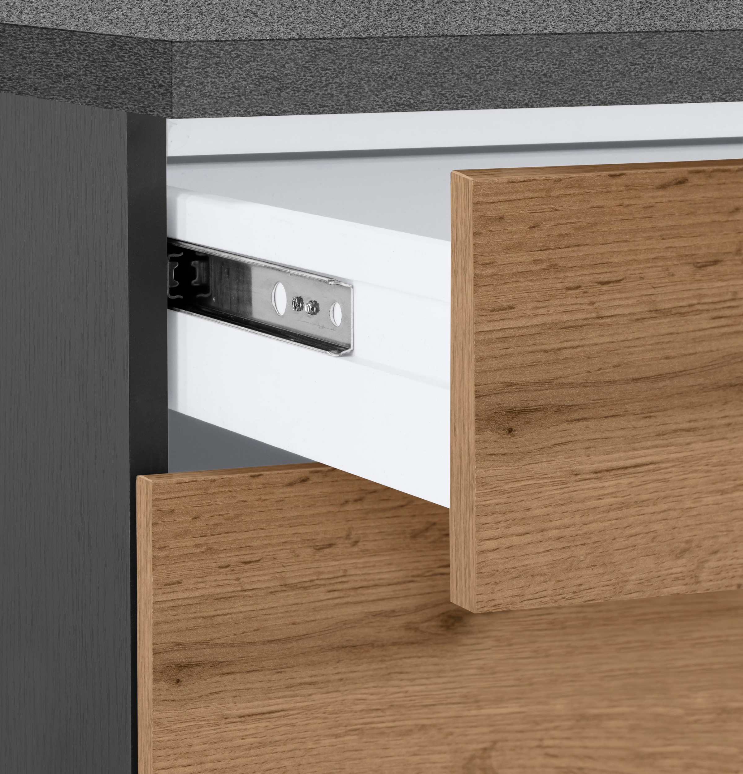 KOCHSTATION Küchenzeile »KS-Colmar«, mit E-Geräten, Breite 330 cm