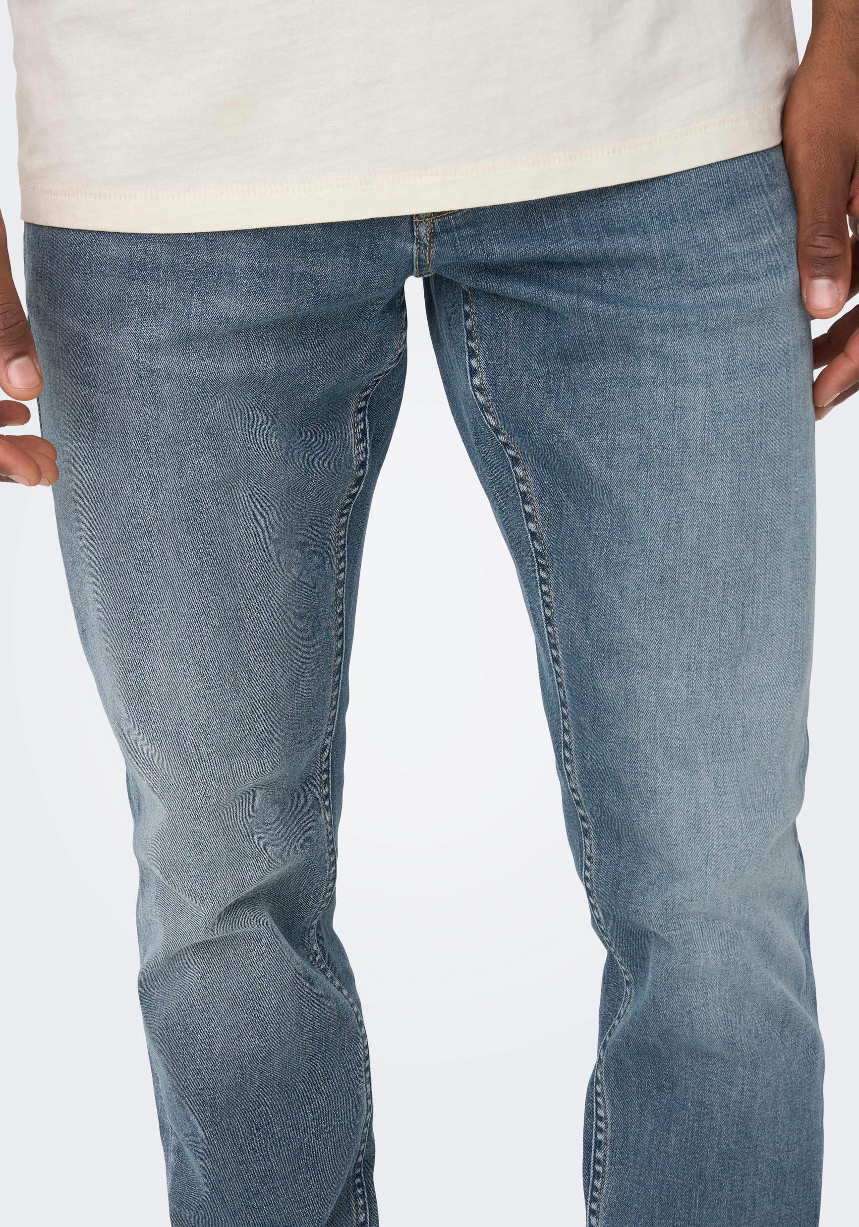ONLY & SONS Slim-fit-Jeans »OS ONSLOOM SLIM BLUE GREY 40«, mit Destroyed Effekt