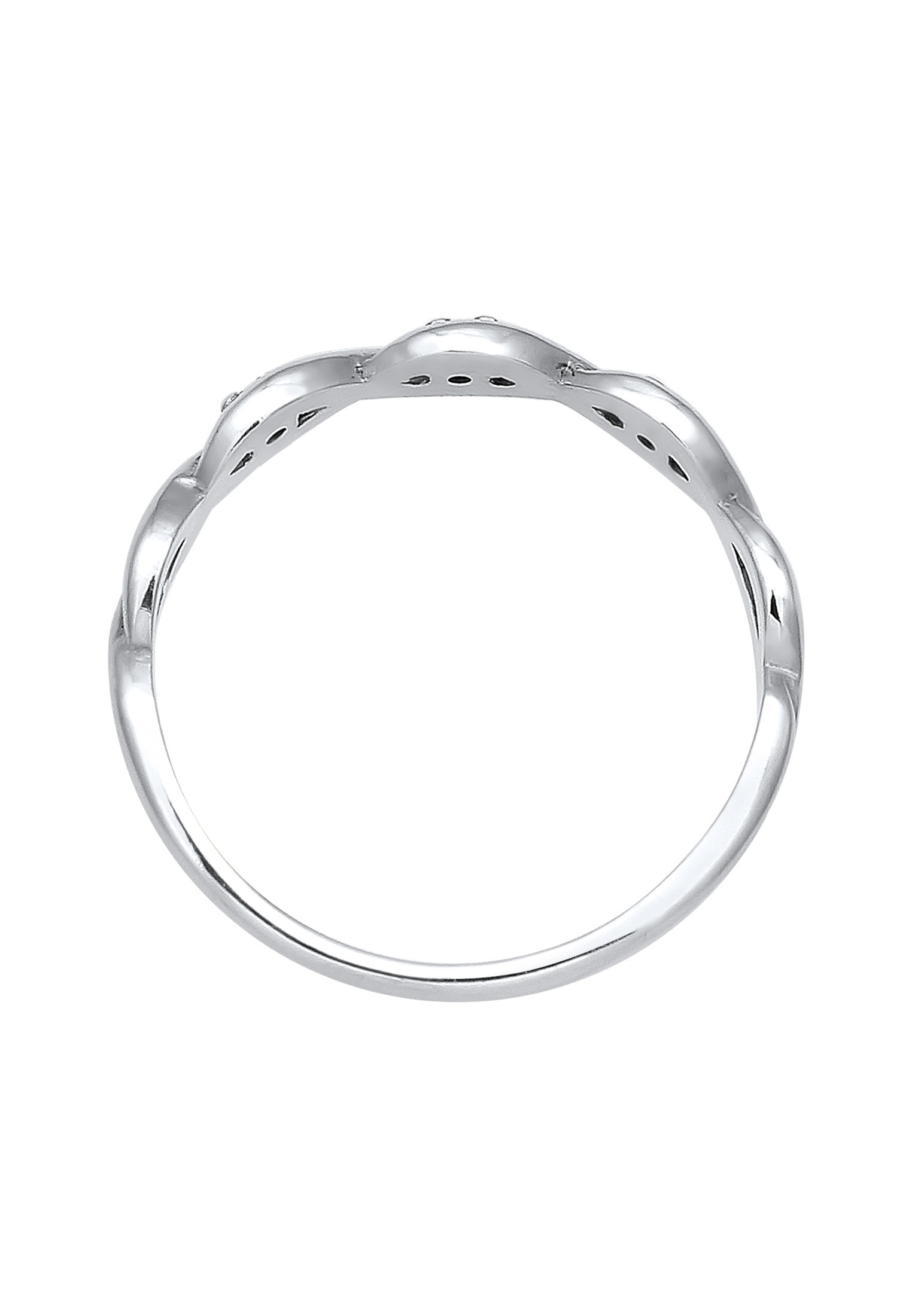 Elli DIAMONDS Verlobungsring »Knoten Unendlich Diamant (0.045 ct.) 925er Silber«