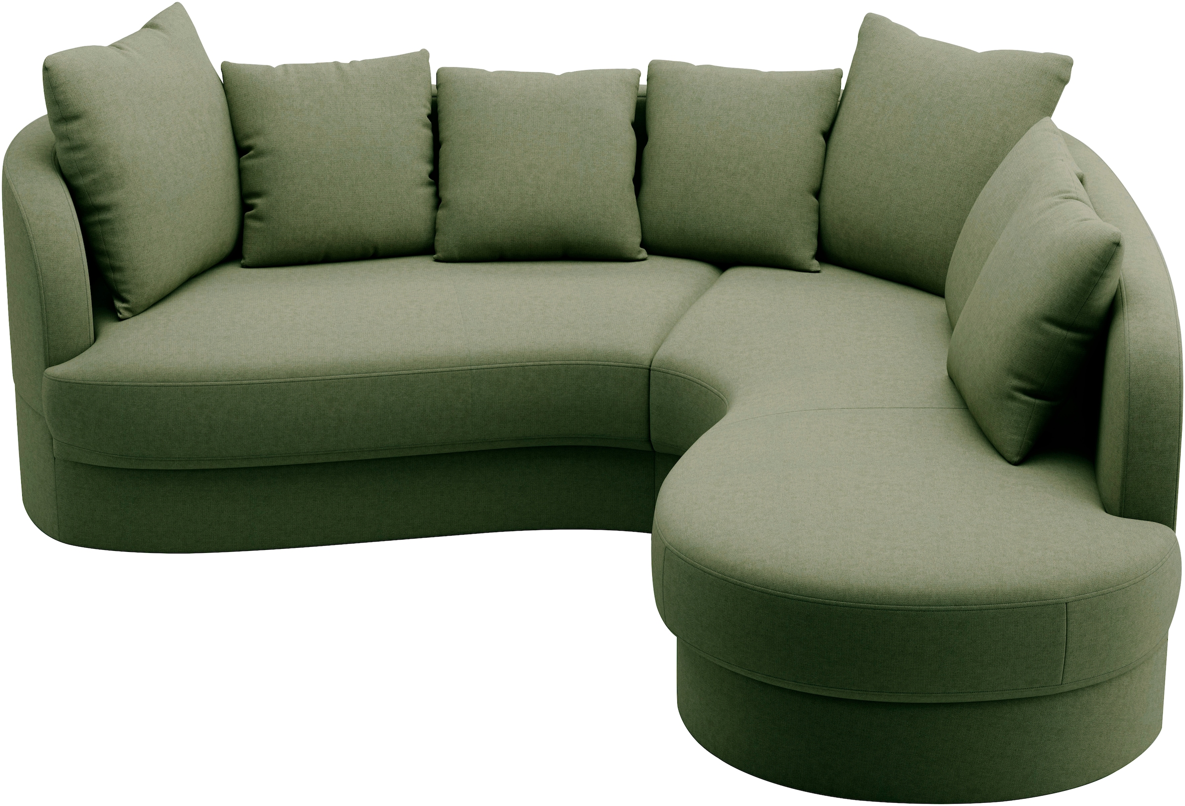sit&more Ecksofa »Samba L-Form«, moderne organische Form, inkl. 7 loser Rückenkissen