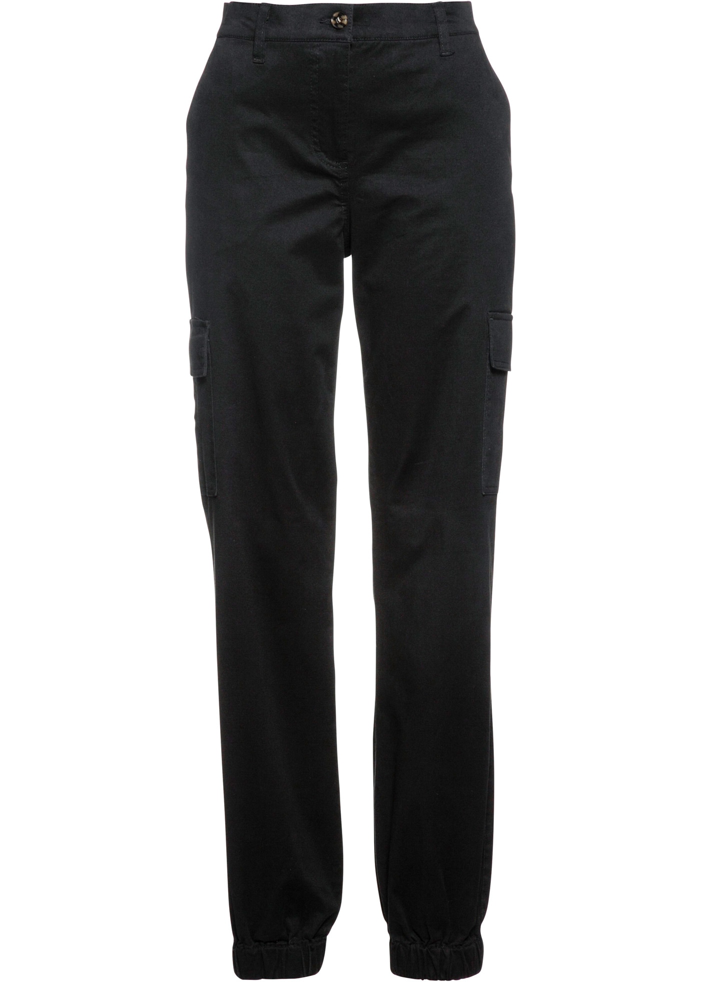 bonprix Cargohose  aus Baumwolle mit Elasthan, lockere Passform, mit Bequembund