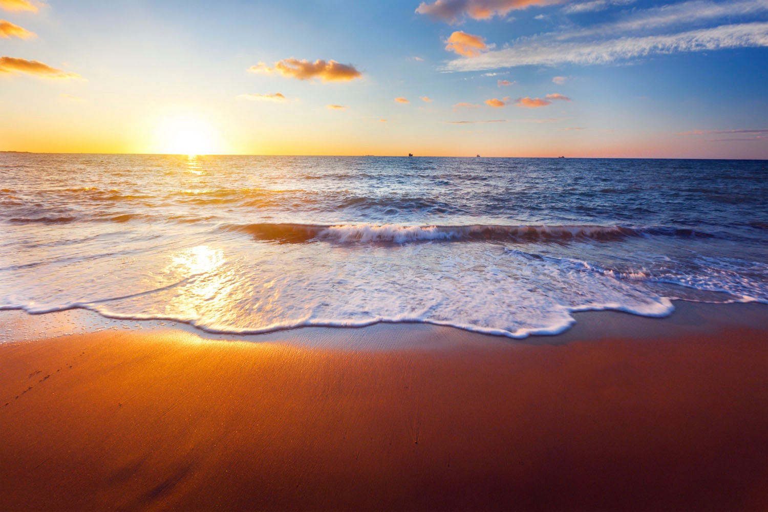 queence Acrylglasbild »Esko«, Himmel-Meer-Spa-Spa Bilder-Schiffe-Meer Bilde günstig online kaufen