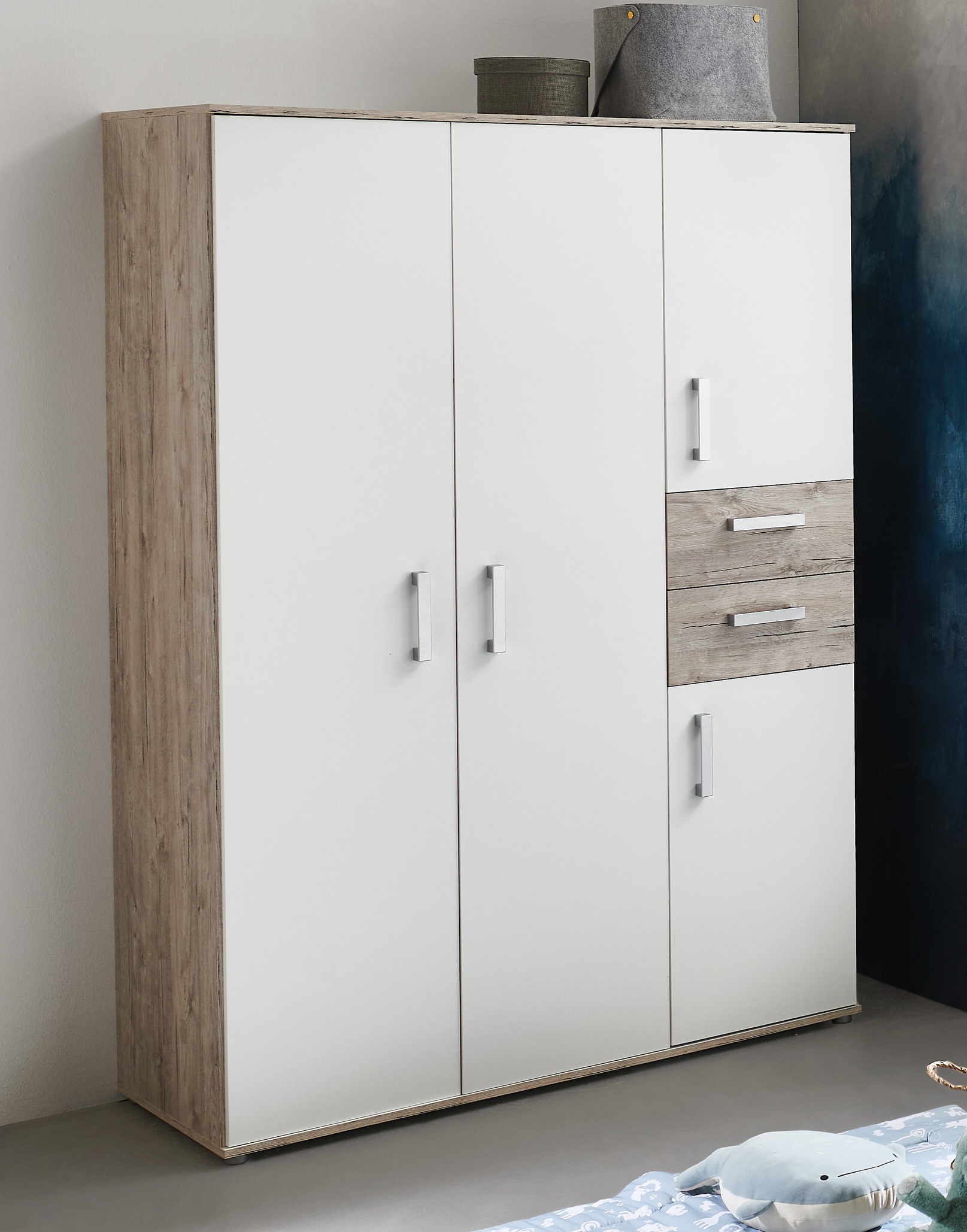 arthur berndt Babyzimmer-Komplettset »Bente«, (Set, 3 tlg., Kinderbett, Schrank, Wickelkommode), Made in Germany; mit Kinderbett, Schrank und Wickelkommode