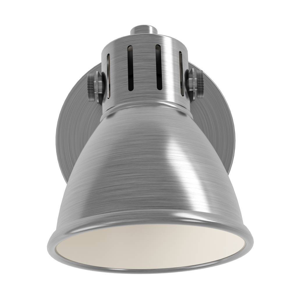 EGLO LED Wandleuchte »SERAS Wandlampe, Deckenstrahler, Spot, Flurlampe, nickel-antik, creme«, 1 flammig, Leuchtmittel LED-Board-GU10 | LED wechselbar, Wohnzimmerlampe, Esszimmerlampe, schwenkbarer Spot, GU10, 17x10cm