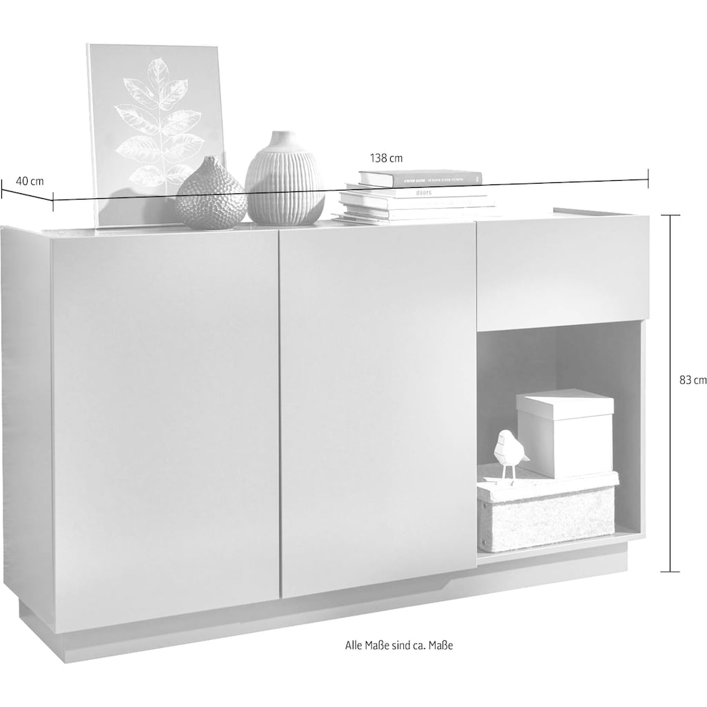 trendteam Sideboard »Luca«, Schlichte Eleganz aus Italien