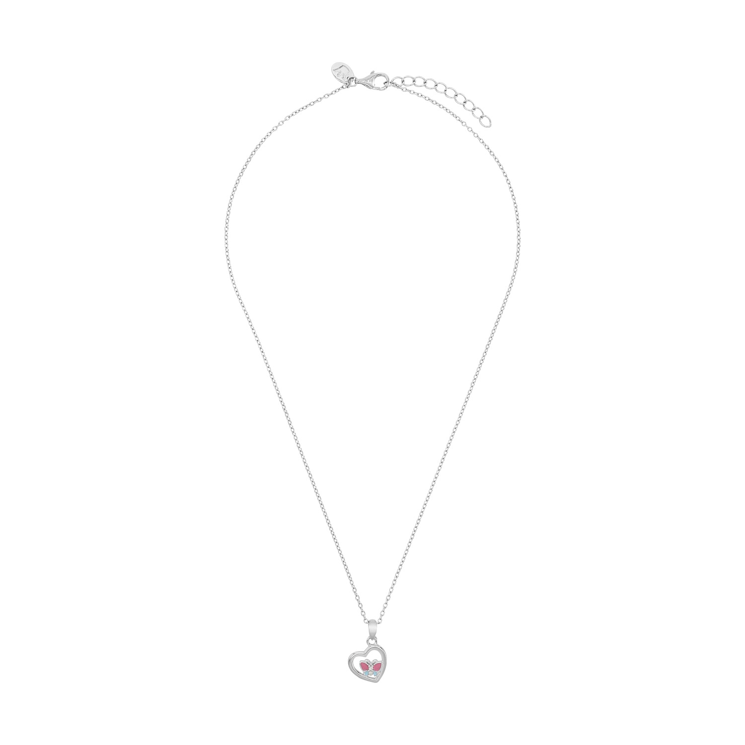 Prinzessin Lillifee Kette mit Anhänger »Herz/Schmetterling-Optik, 2039756«, mit Zirkonia (synth.)
