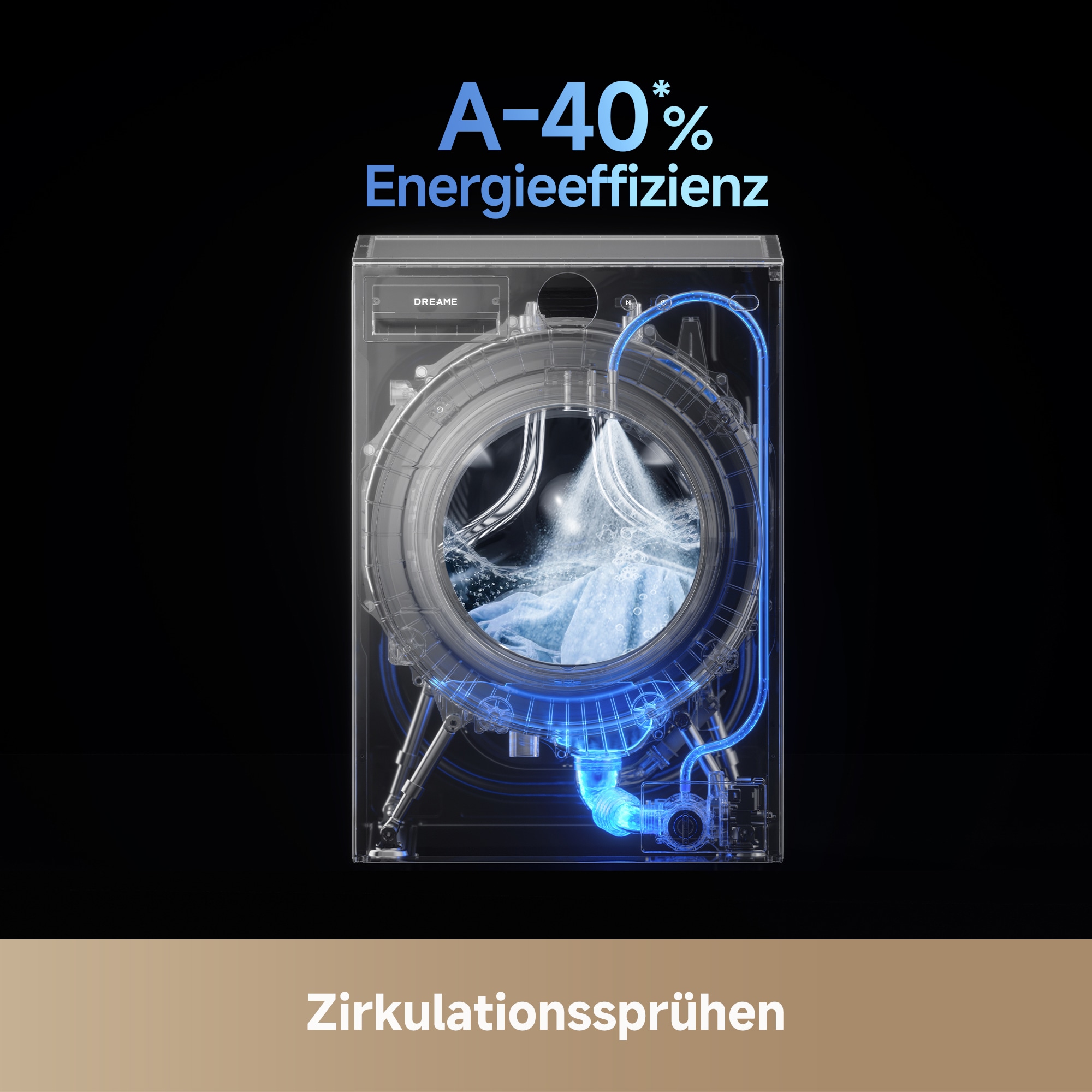 Dreame Waschmaschine »L9 Washer 11Kg« 11 kg 1400 U/min Öko-Wäsche, Inverter-Motor, Automatikpflege