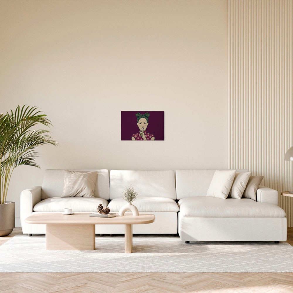 A.S. Création Leinwandbild »Himari 3 - Wandbild Violett Beige Braun Keilrah günstig online kaufen